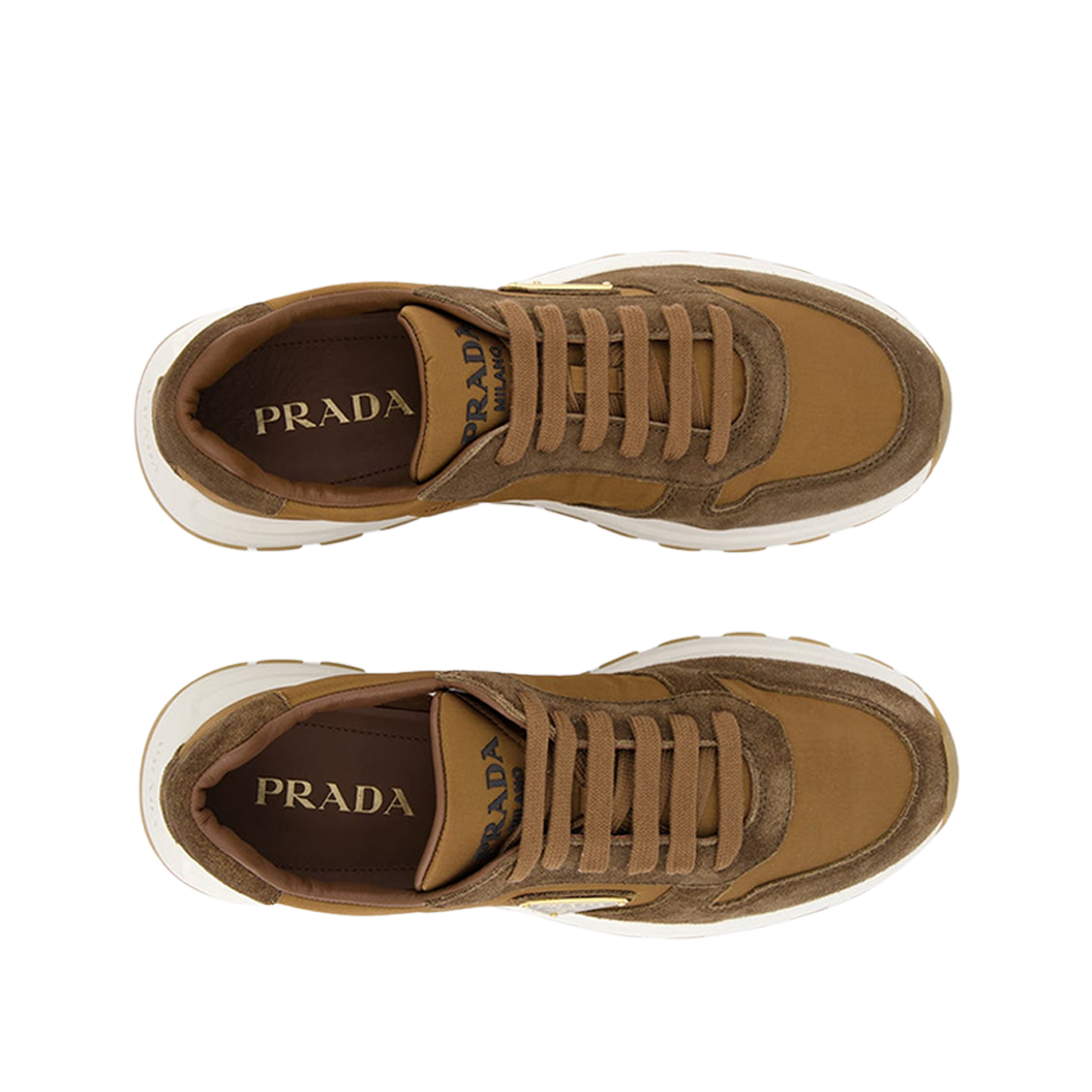 프라다 프락스 01 델라베 스웨이드 리나일론 스니커즈 브라운(Prada Prax 01 Delave Suede Re-Nylon Sneakers Brown) - 2