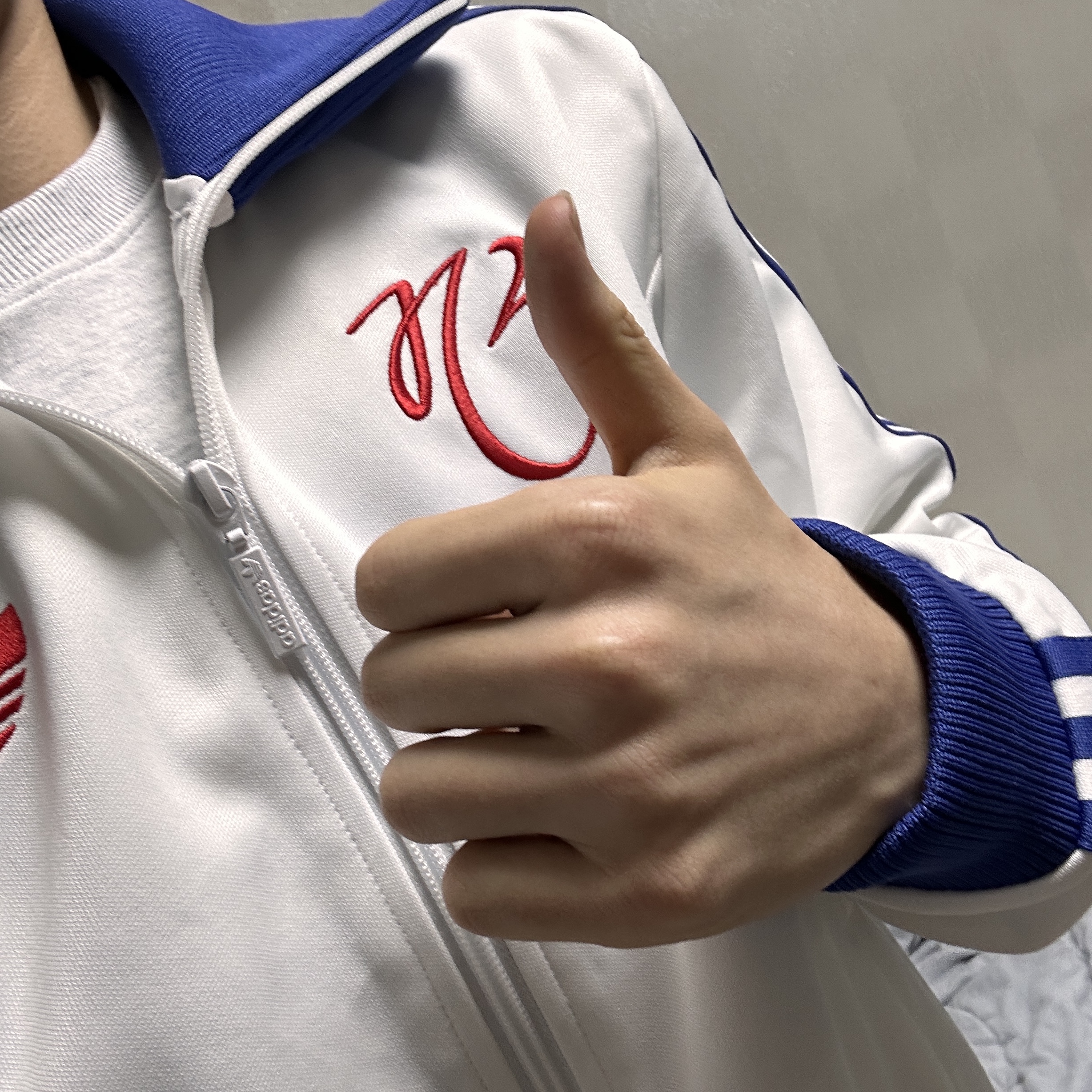 Adidas Jude Bellingham Sports Jacket White - US Sizing 착용 스타일