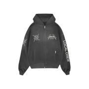 Represent x Metallica 40 Year Anniversary Zip-Thru Hoodie Stained Black - 25SS