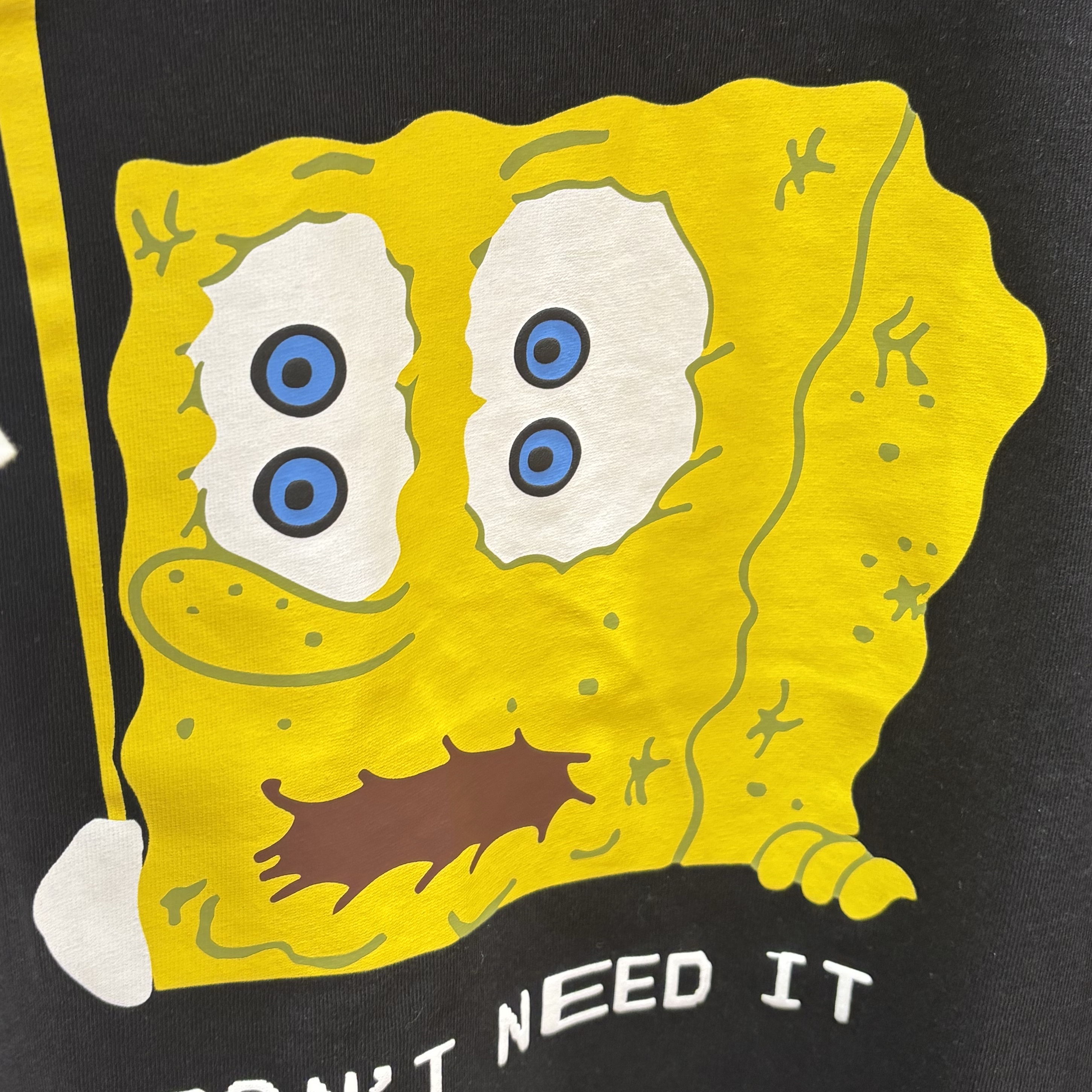 Uniqlo UT x CPFM x SpongeBob Graphic T-Shirt D Black - KR 착용 스타일