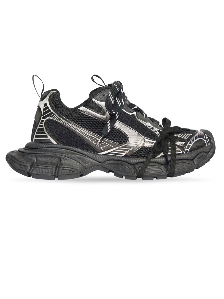 Balenciaga 3XL Sneakers Black White 착용 스타일 - 4