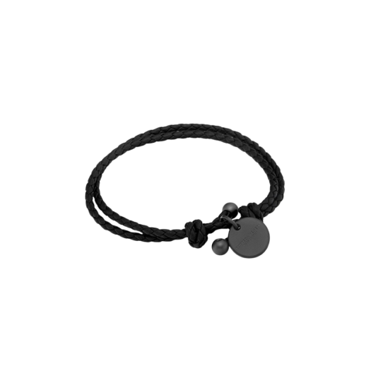 Bottega Veneta Intrecciato Nappa Double Bracelet Black