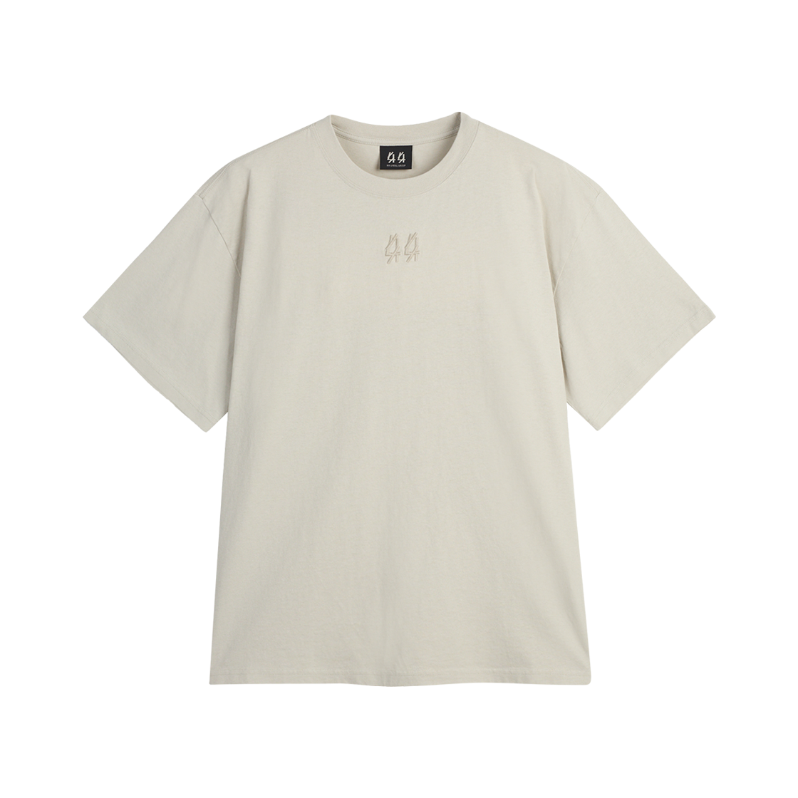 KM5BTSSFL05WT 44 Label Group Classic Tee Ice White Solid Black - 25SS