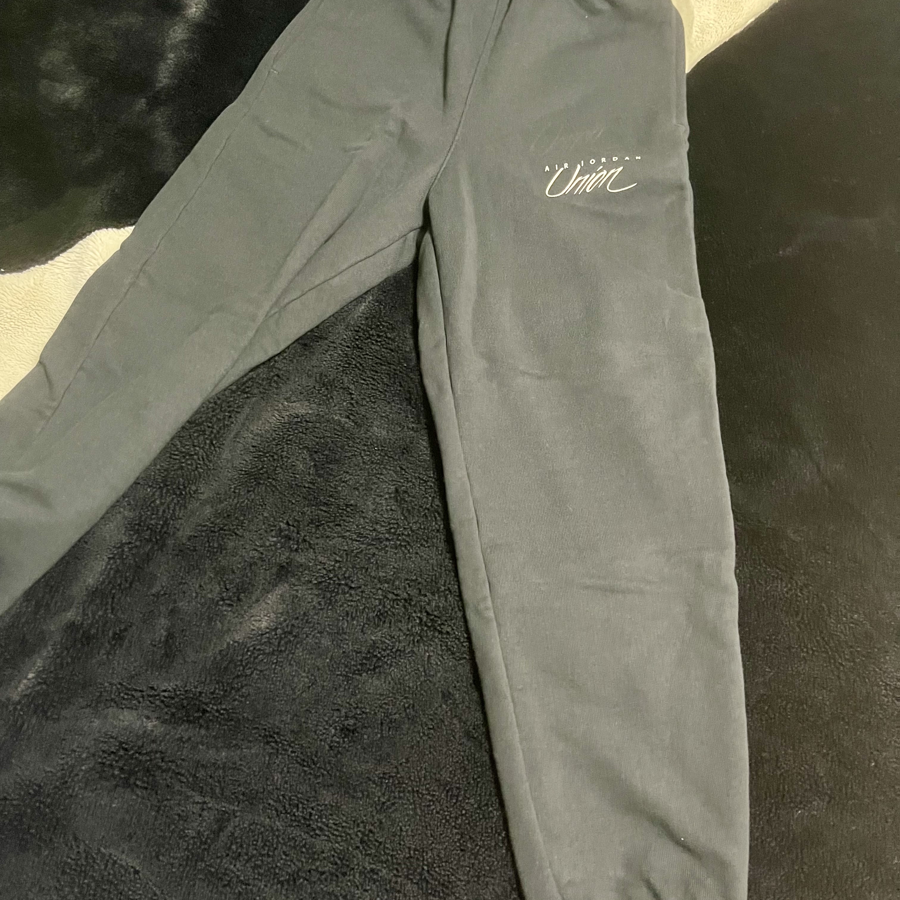 Jordan x Union Fleece Pants Black - Asia 착용 스타일 - 2