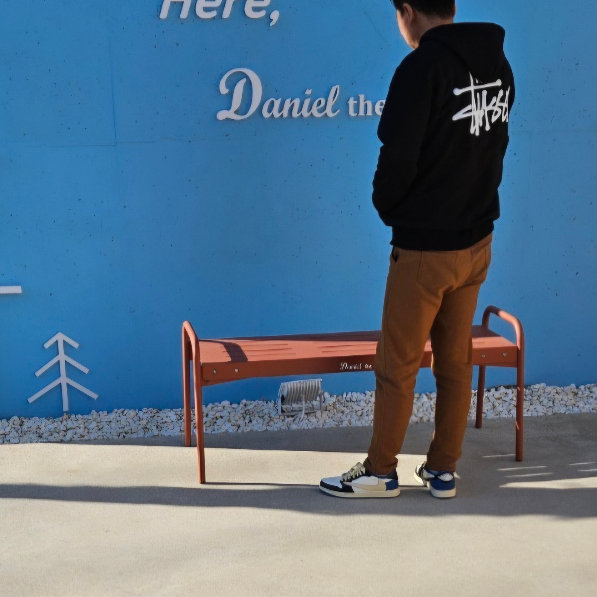 Jordan 1 x Travis Scott x Fragment Retro Low OG SP Military Blue, Stussy Basic Stussy Zip Hoodie Black 2023 착용 스타일 - 1