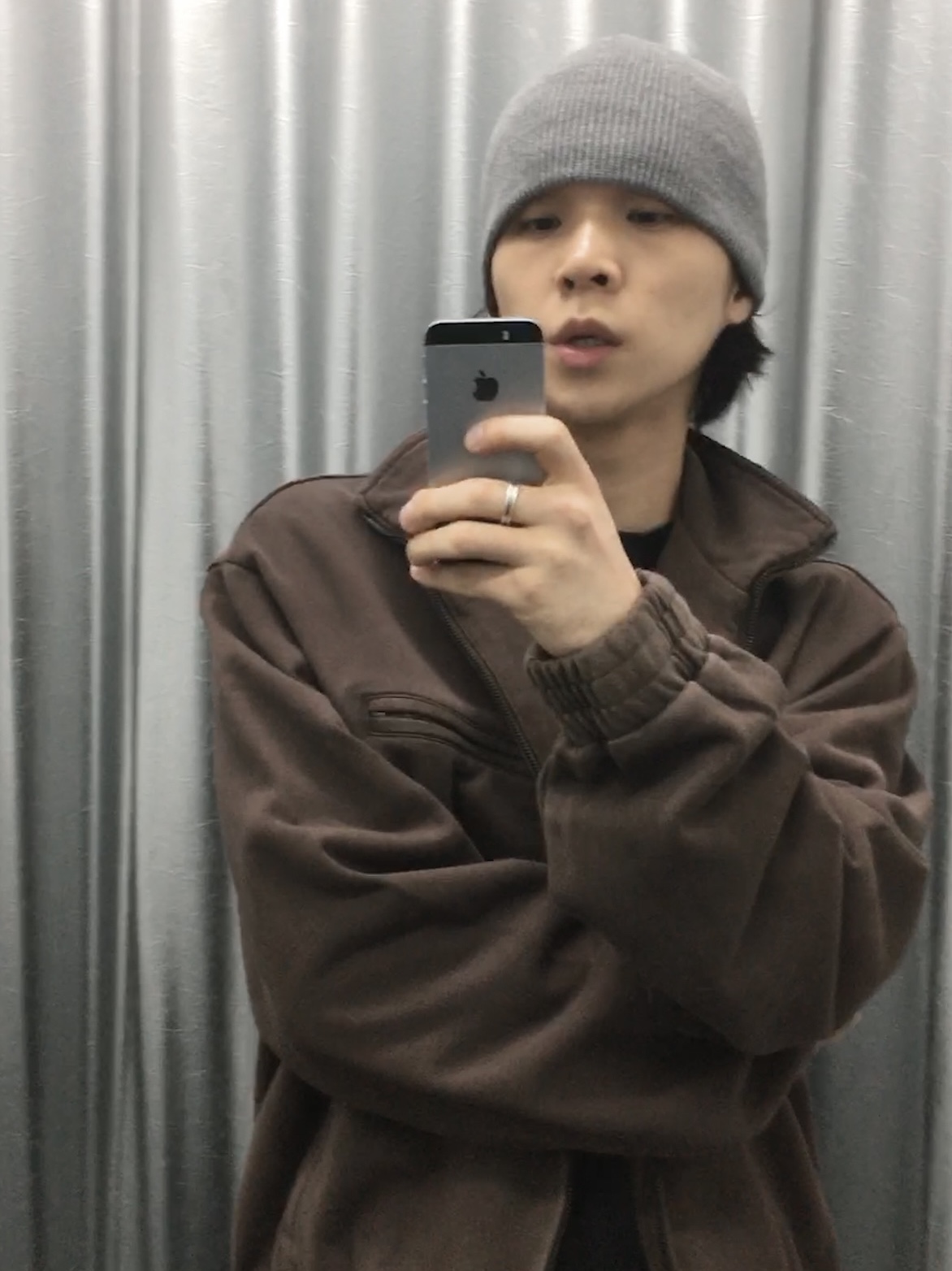 Millo Archive Arcade Curve Duck Down Padding Multi Black, Millo Archive Cradle Sweat Jacket Washed Indigo 착용 스타일 - 3
