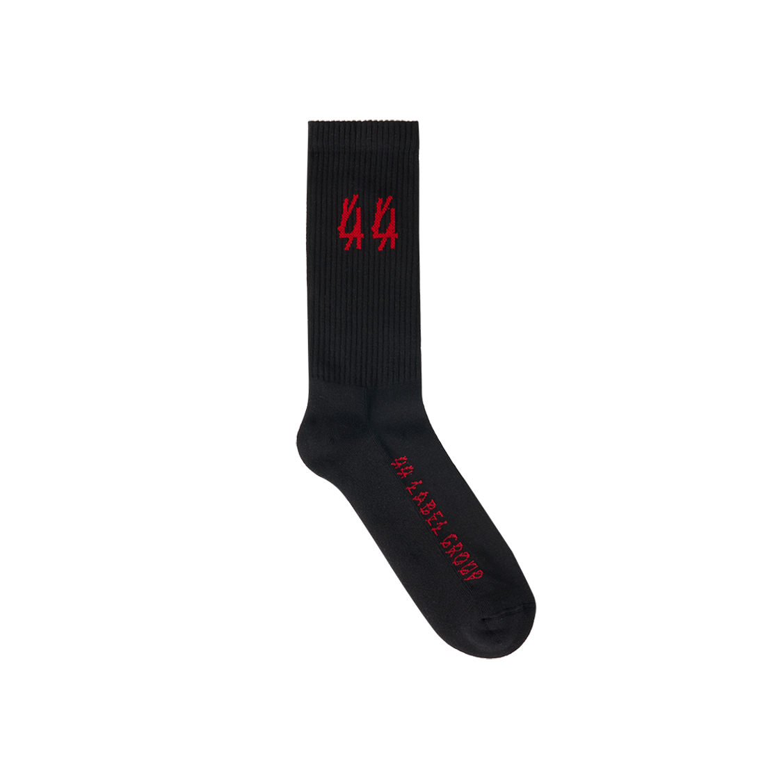 44 레이블 그룹 클래식 삭스 블랙 리스크 레드 - 25SS(44 Label Group Classic Socks Black Risk Red - 25SS)