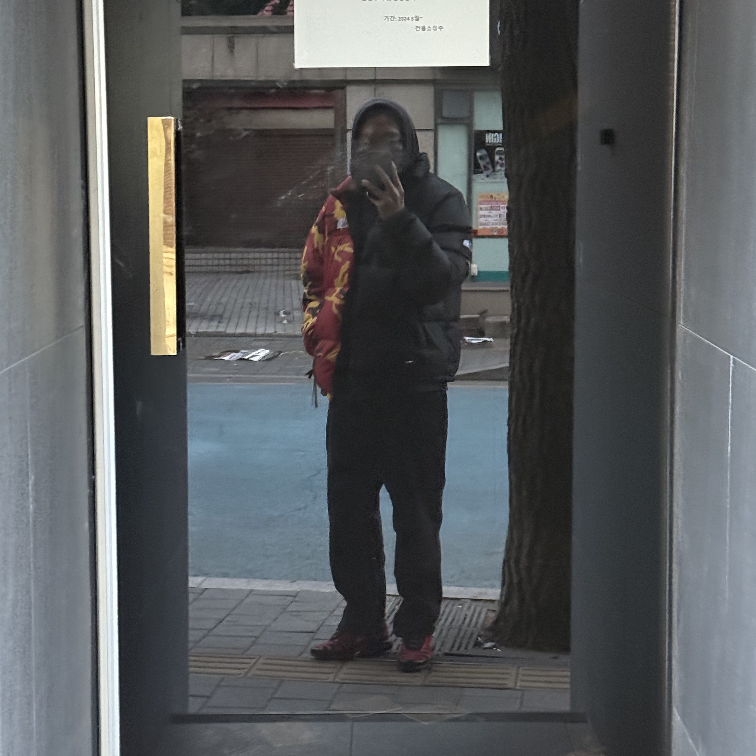 Supreme x The North Face Split Nuptse Jacket Camo - 24SS, Supreme x The North Face Split Nuptse Jacket Black - 24SS 착용 스타일