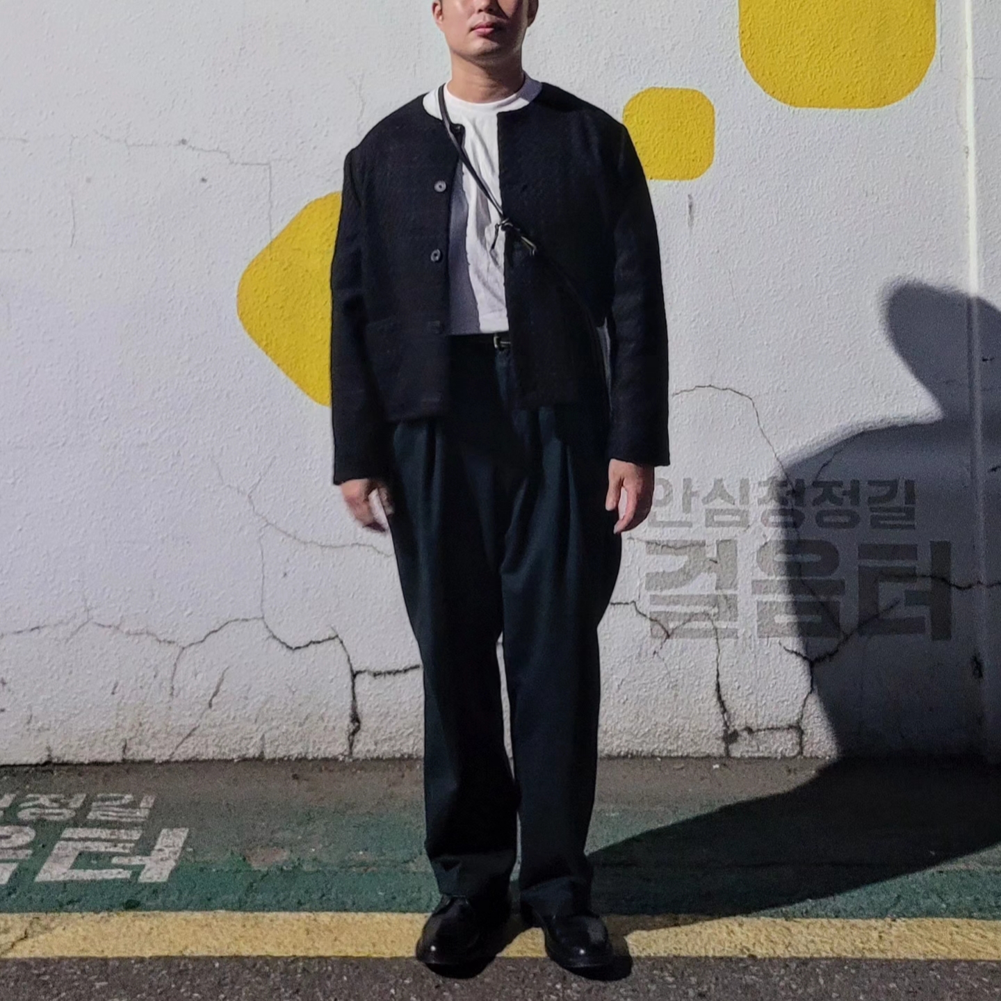Alden 9901 Cordovan Plain Toe Blucher Oxford Black - E, Niceness Lowe Black 착용 스타일 - 1