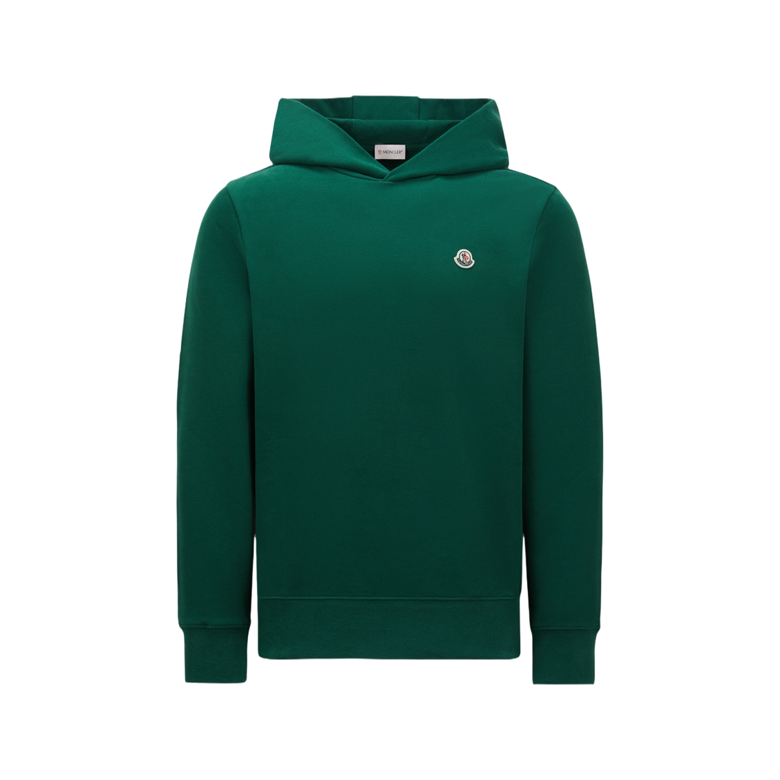 【関税込み】Moncler グリーン ロゴパッチ コットン フーディ Moncler: グリーン ロゴパッチ コットン フーディ | SSENSE 日本