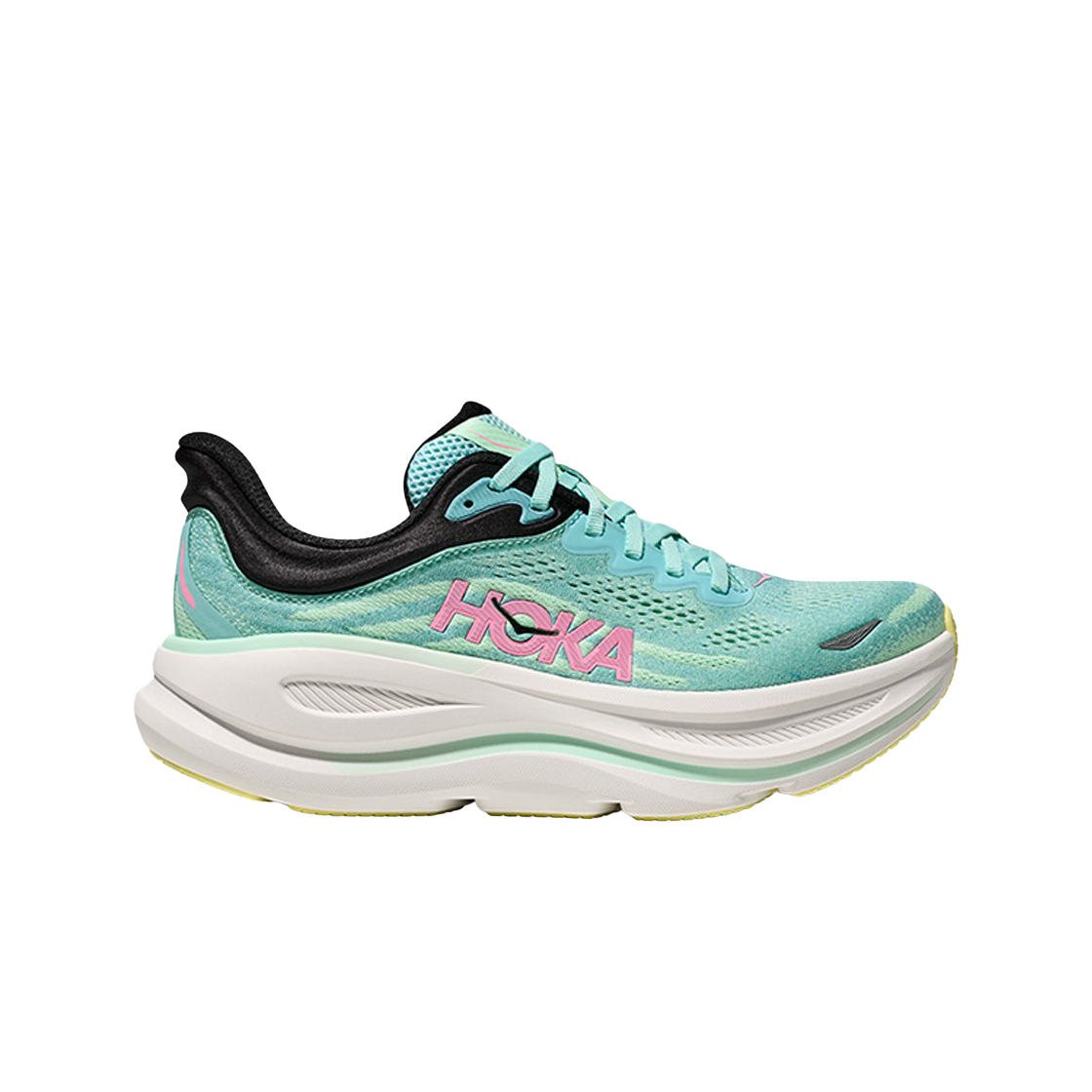 (W) 호카 본디 9 블루 스파크 민트 플루오라이트 - 와이드((W) Hoka Bondi 9 Blue Spark Mint Fluorite - Wide)