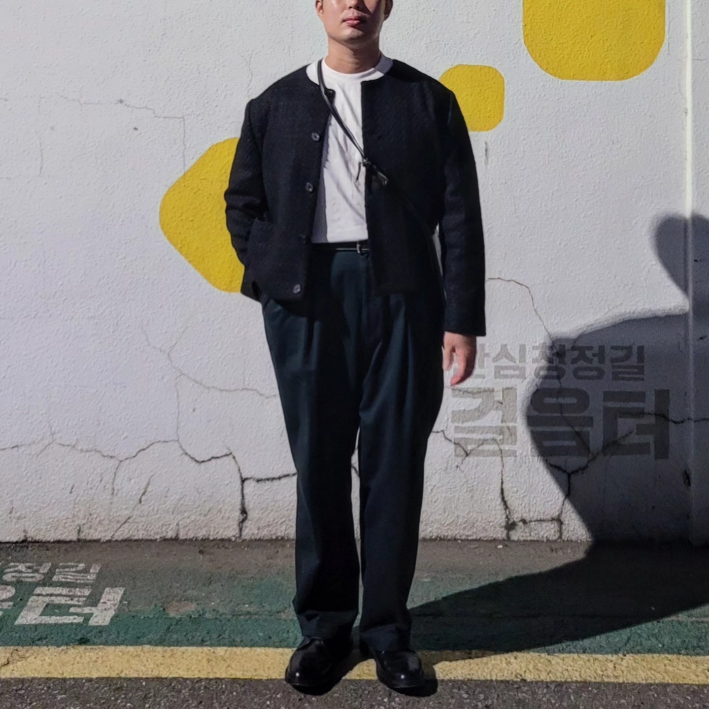 Alden 9901 Cordovan Plain Toe Blucher Oxford Black - E, Niceness Lowe Black 착용 스타일 - 2