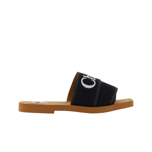 CHC23A188FC001 (W) Chloe Woody Flat Mule Black