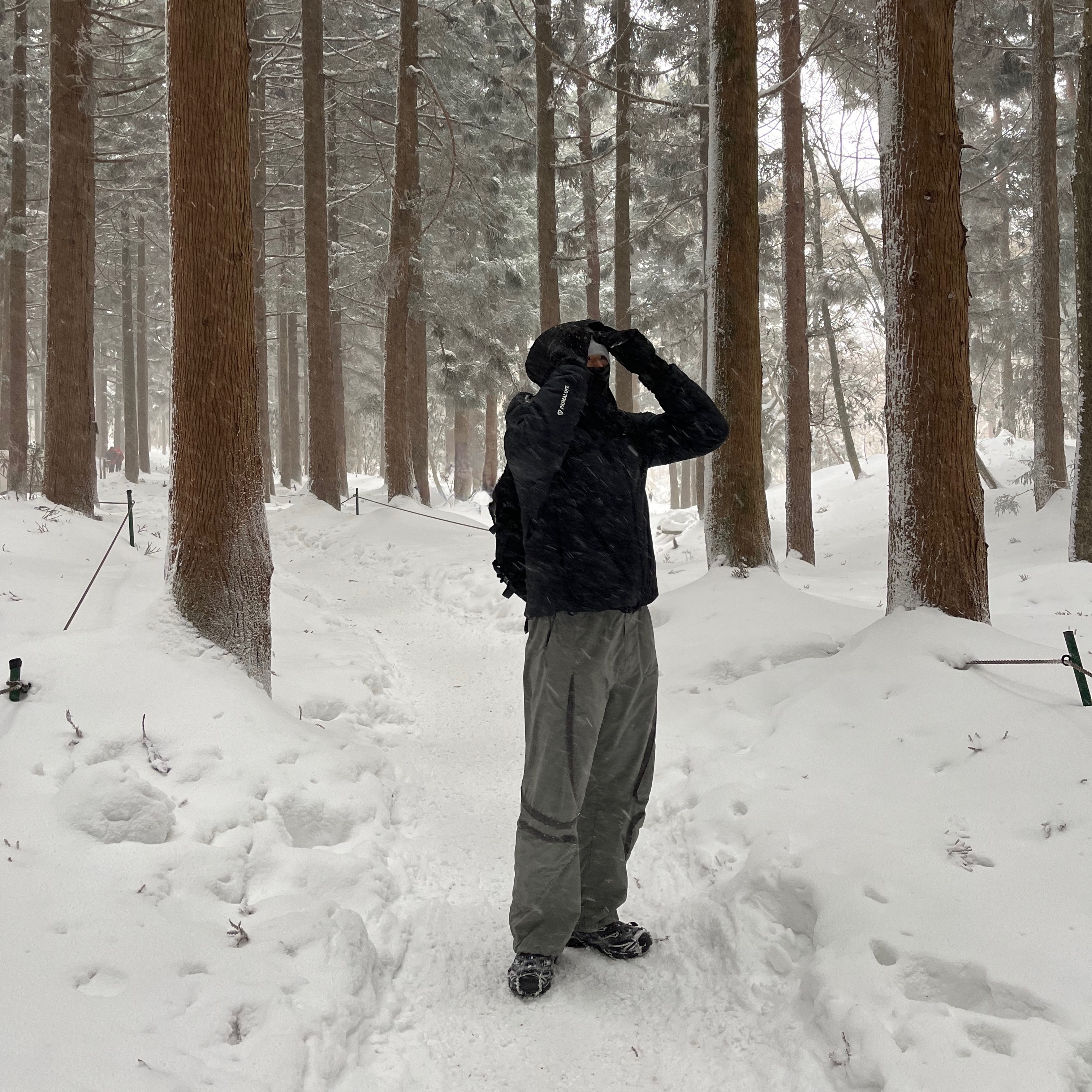 Salomon XT-6 GTX Black Silver, Sansan Gear Surround Pants Warm Grey - 24SS 착용 스타일 - 2