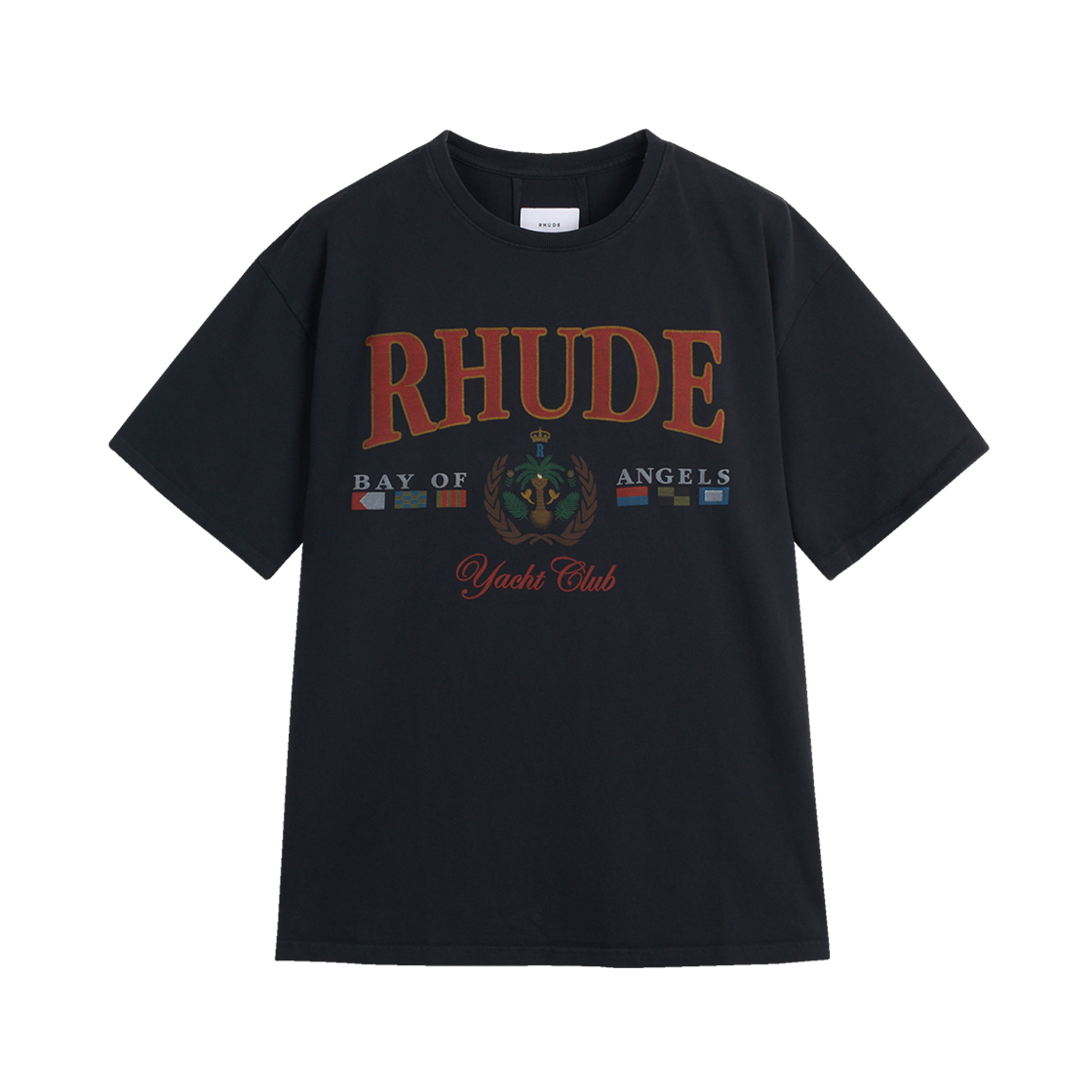 루드 베이 오브 엔젤스 요트 티 빈티지 블랙 - 25SS(Rhude Bay Of Angels Yacht Tee Vintage Black - 25SS)