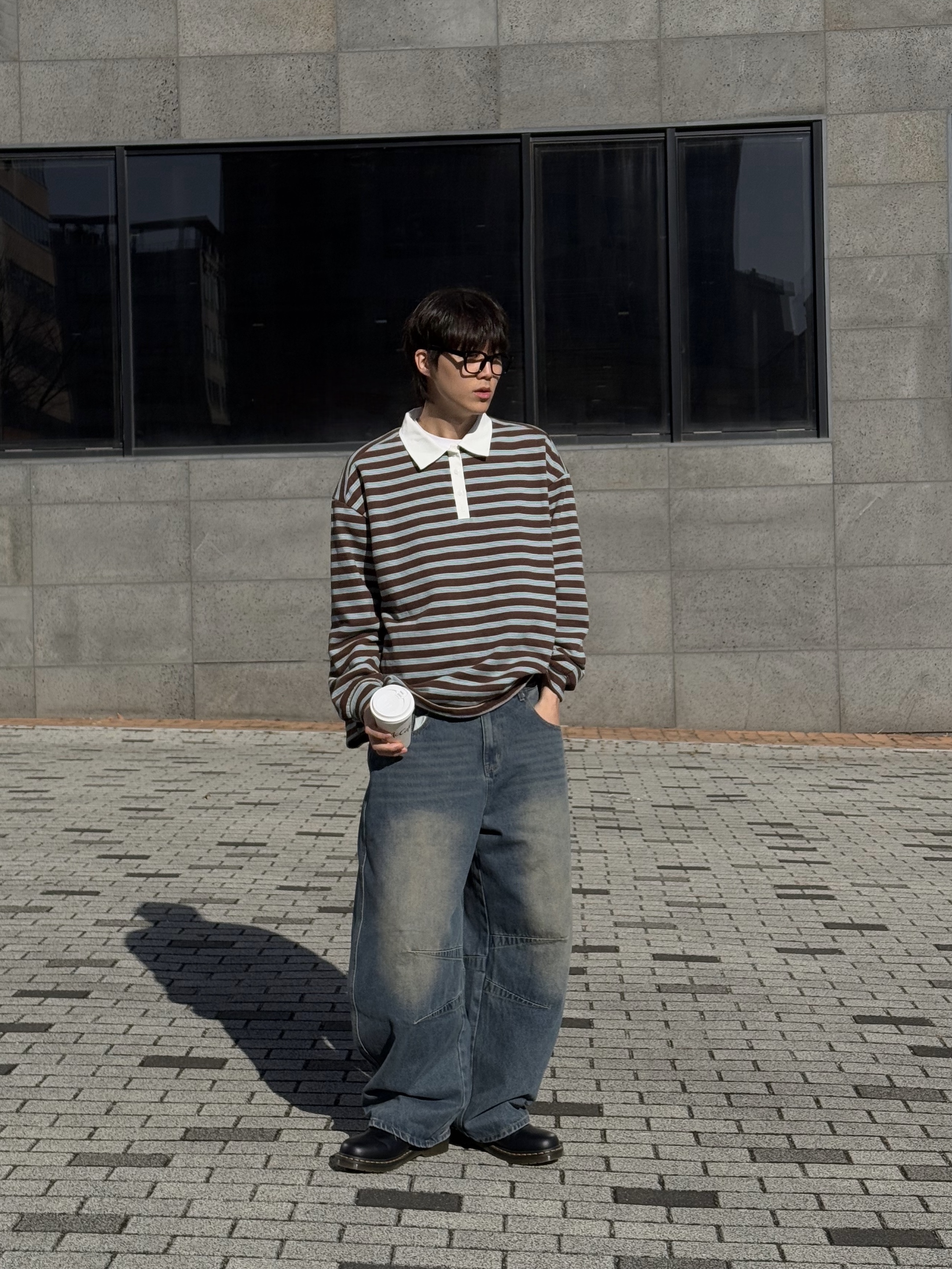 Dr. Martens 1461 Smooth Black, Marshall Major IV Black (Korean Ver.) 착용 스타일 - 1