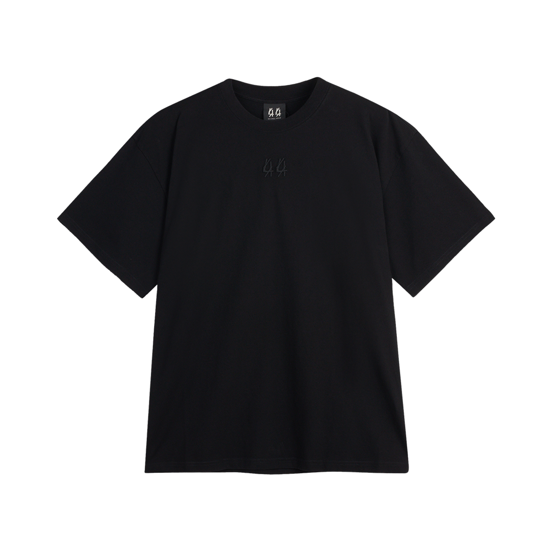 KM5BTSSFL06BK 44 Label Group Classic Tee Black Solid Risk Red - 25SS