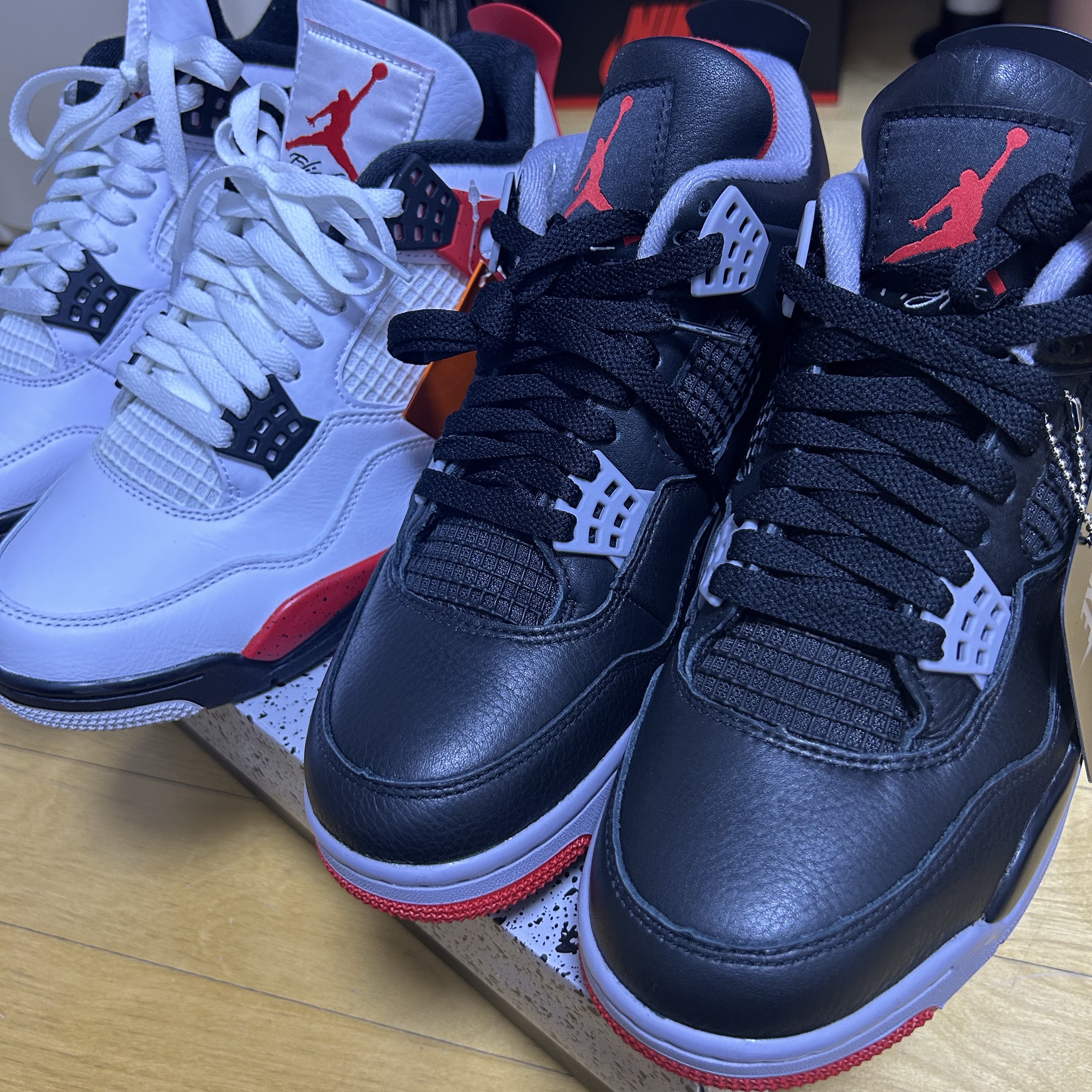 Jordan 4 Retro Red Cement, Jordan 4 Retro Bred Reimagined 착용 스타일