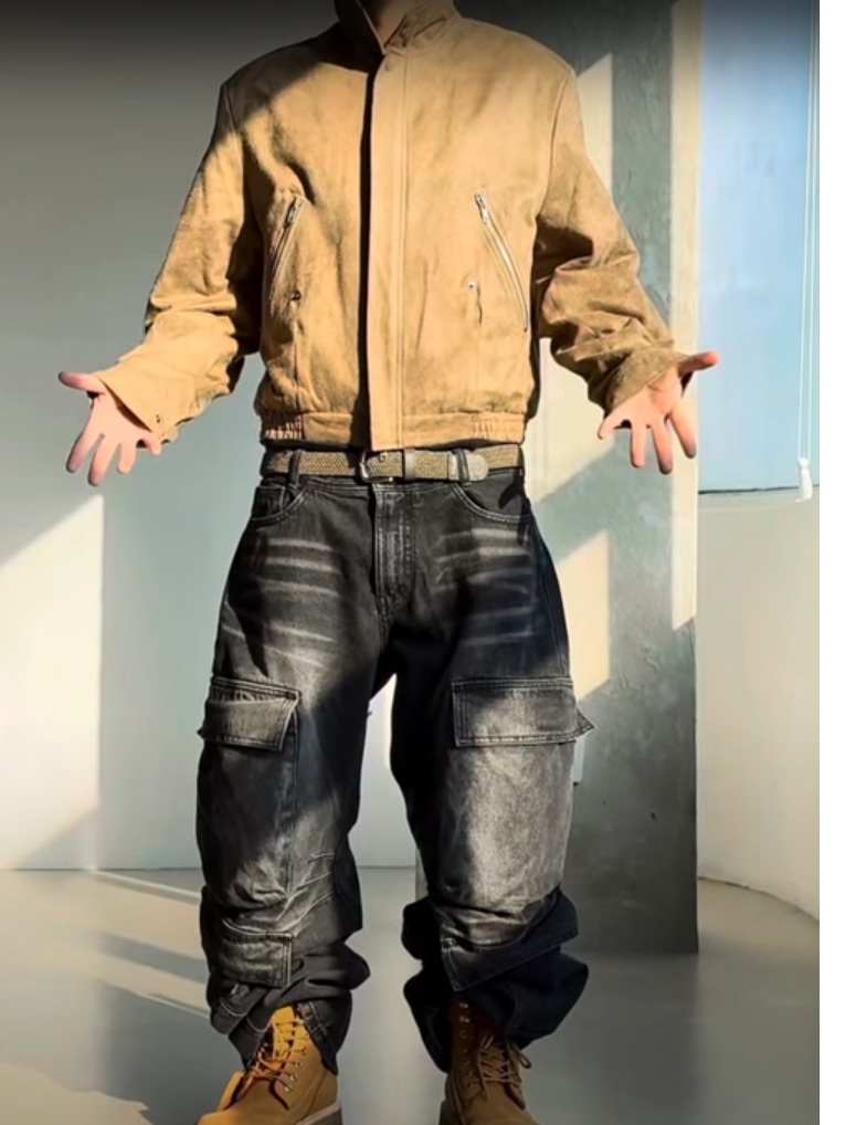 BLR Curved Quad Cargo Washing Denim Pants Black, Timberland Premium 6 inch Waterproof Boot Wheat Nubuck - Wide 착용 스타일