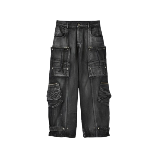 DNSR Multi-pleated wide slacks black
