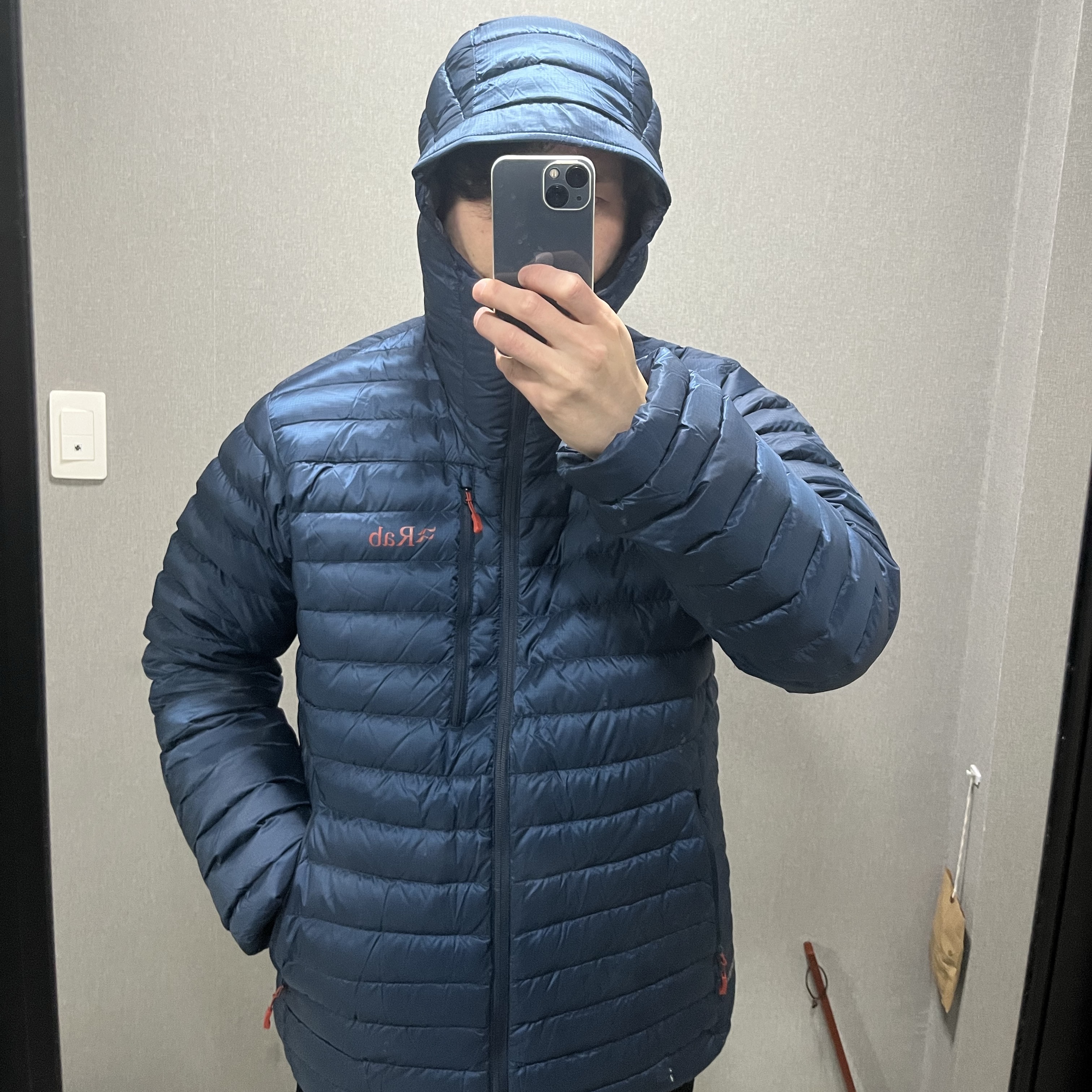 Rab Alpine Pro Jacket Tempest Blue 착용 스타일 - 2