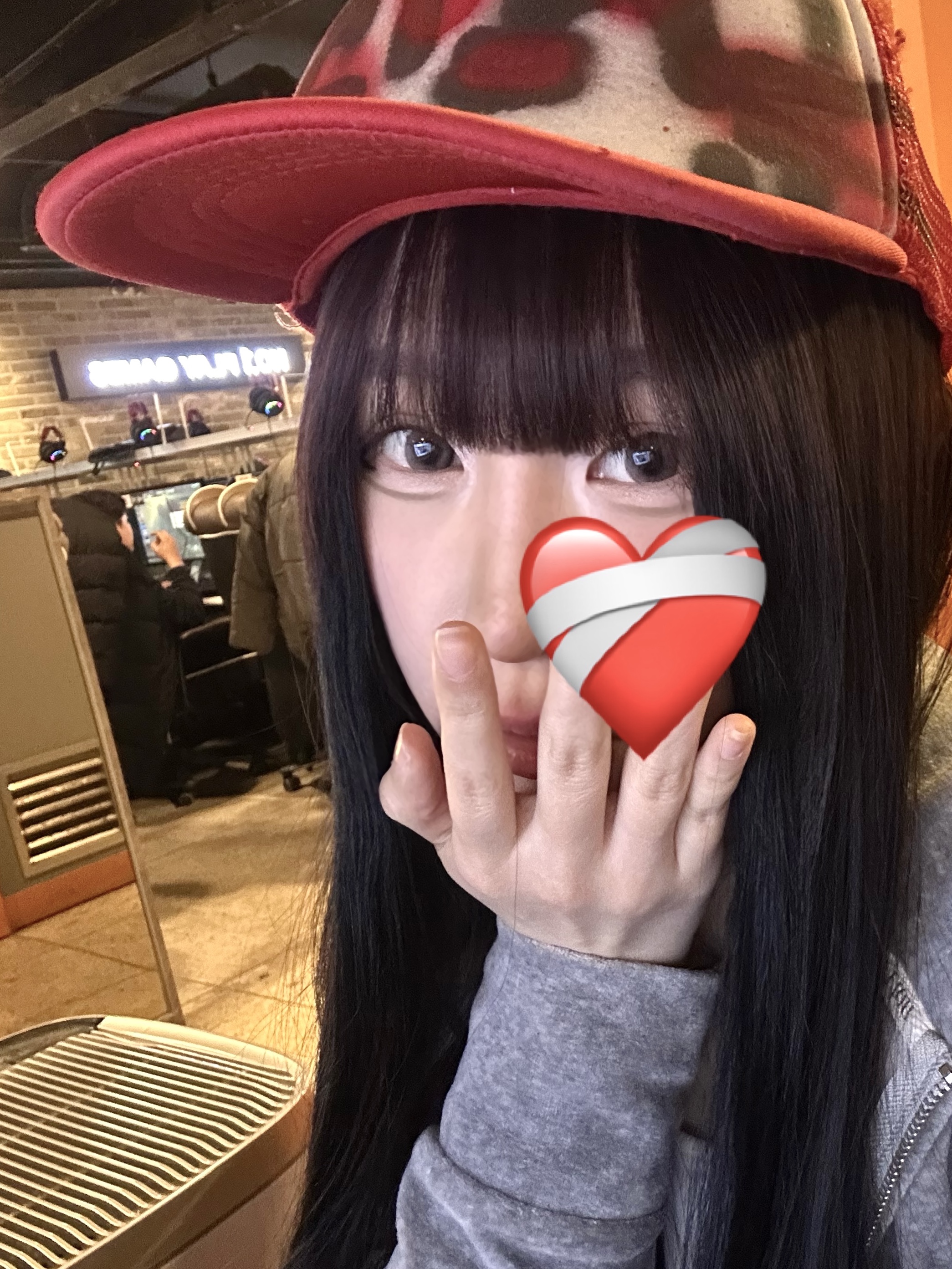 (W) The North Face White Label Novelty Nuptse Down Jacket Black 착용 스타일 - 2