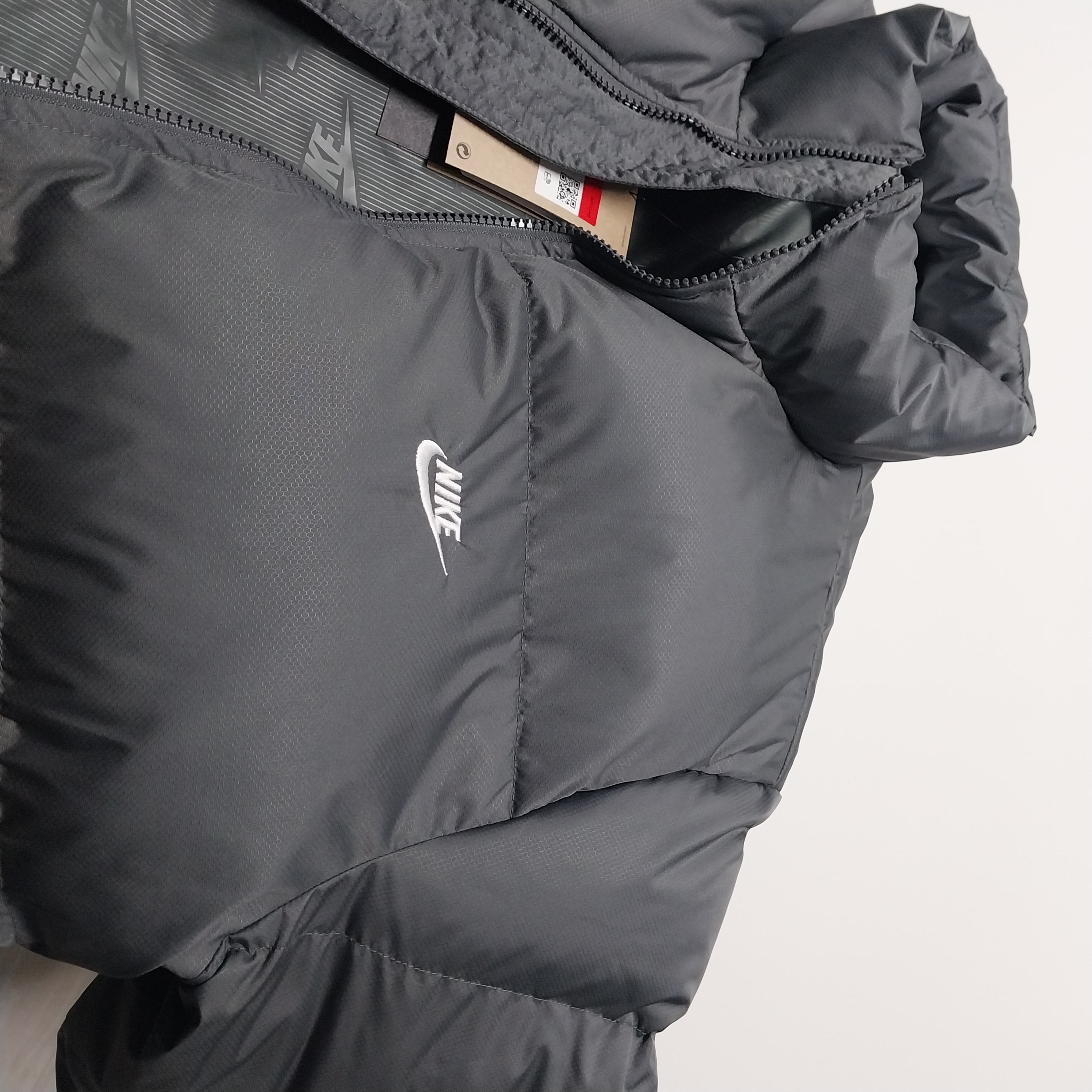Nike NSW Puffer Jacket Iron Grey - Asia 착용 스타일 - 2