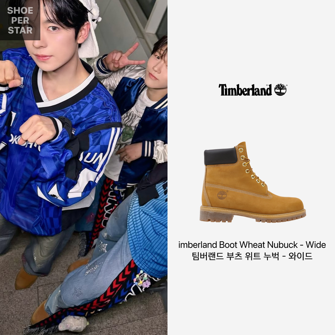 Timberland Premium 6 inch Waterproof Boot Wheat Nubuck - Wide 착용 스타일 - 1
