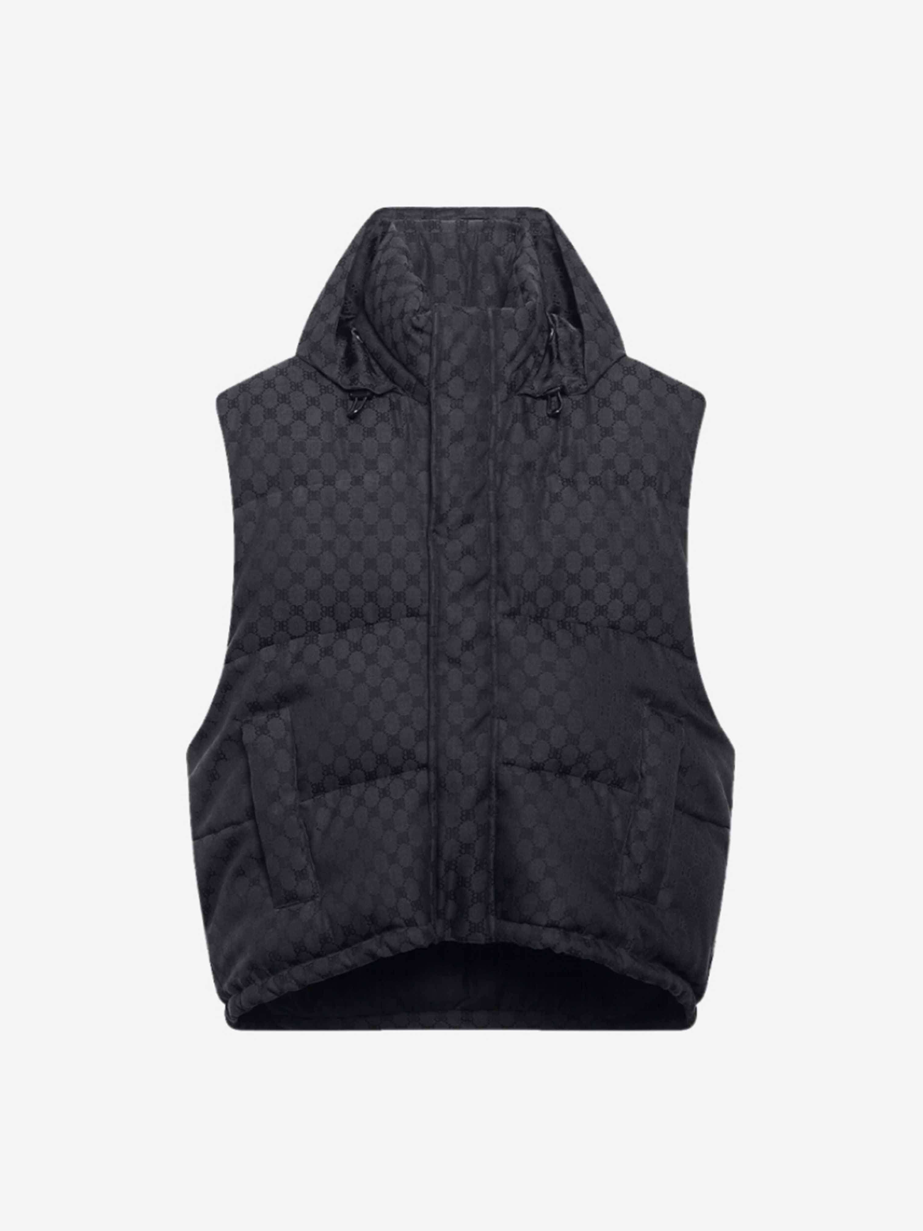 (W) Jordan 15 x Billie Eilish Retro SP Beige, Balenciaga x Gucci The Hacker Project Cocoon Puffer Vest Black 착용 스타일 - 3