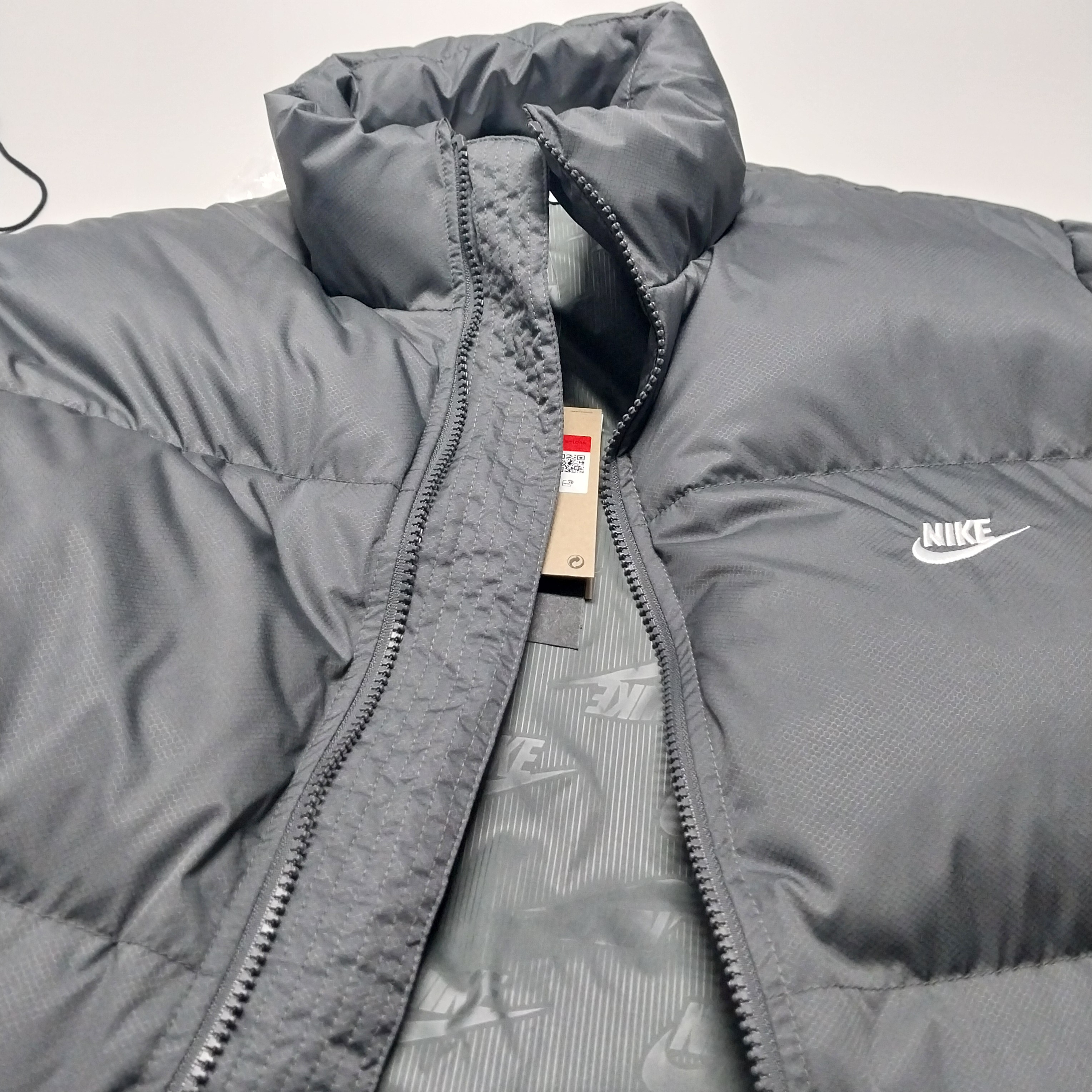 Nike NSW Puffer Jacket Iron Grey - Asia 착용 스타일 - 1