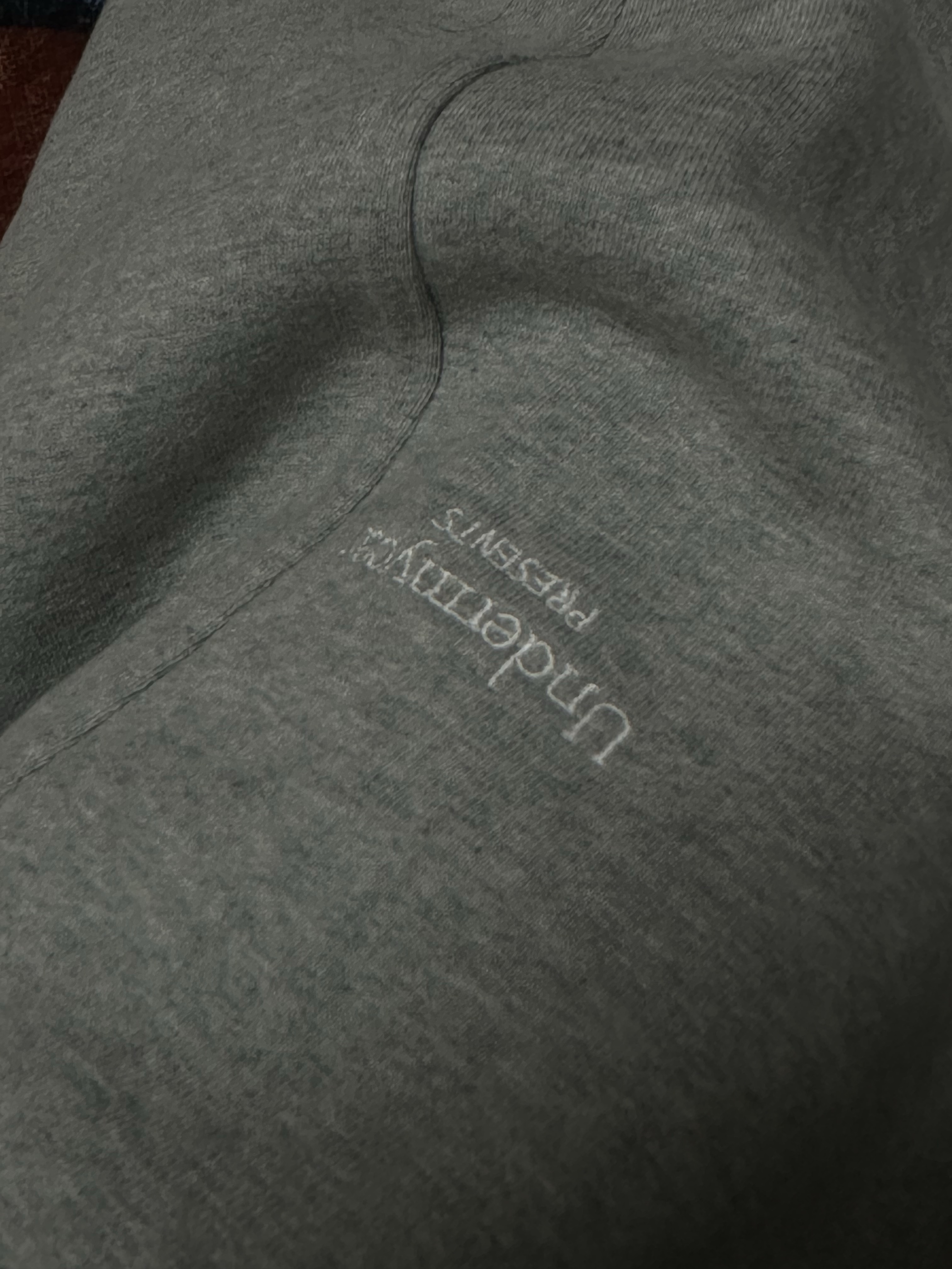 Undermycar Mu.03 Anti Fxxking Logo Play Oversized Sweat Jogger Melange Gray 착용 스타일 - 2