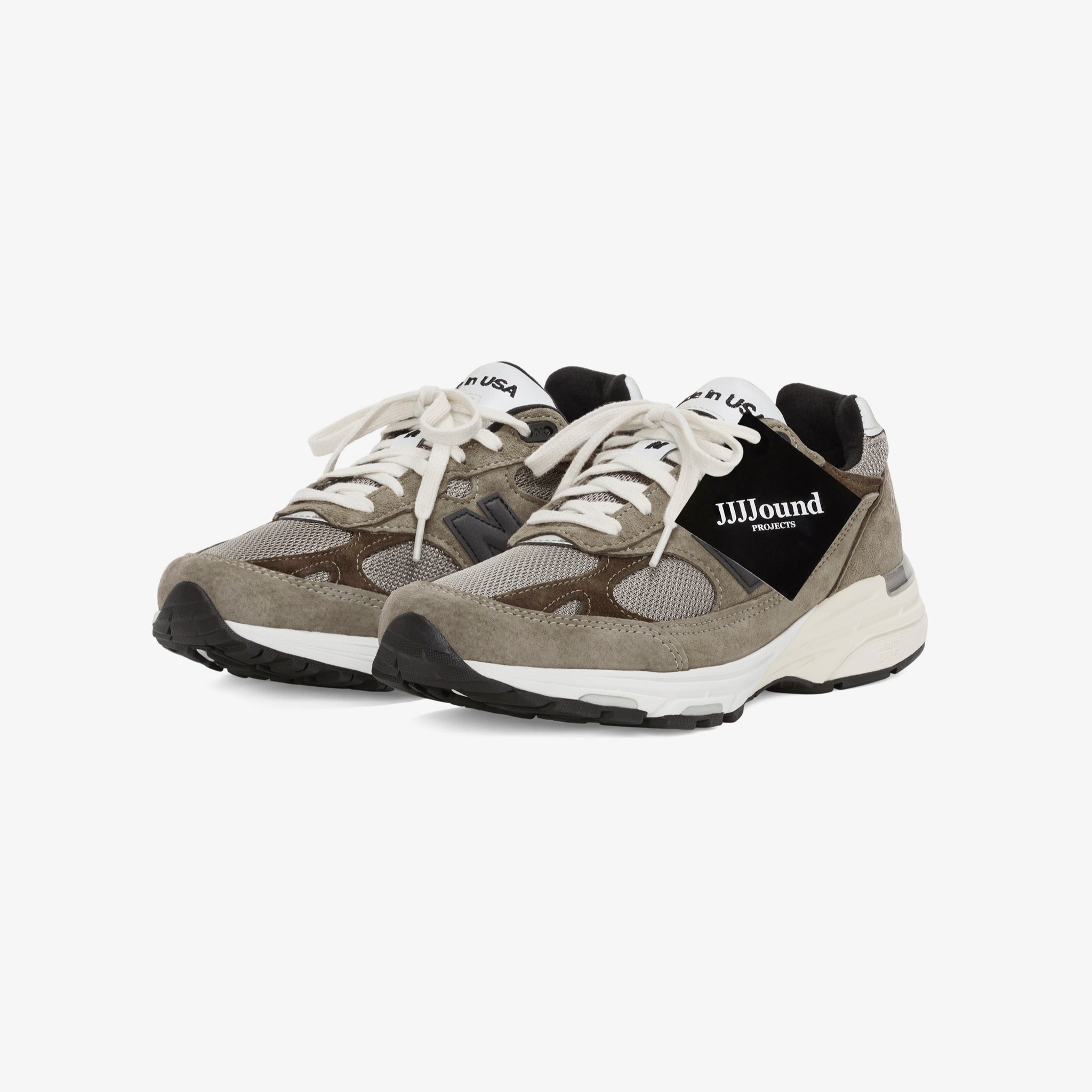 New Balance x JJJJound 993 Made in USA Mushroom White 착용 스타일 - 4