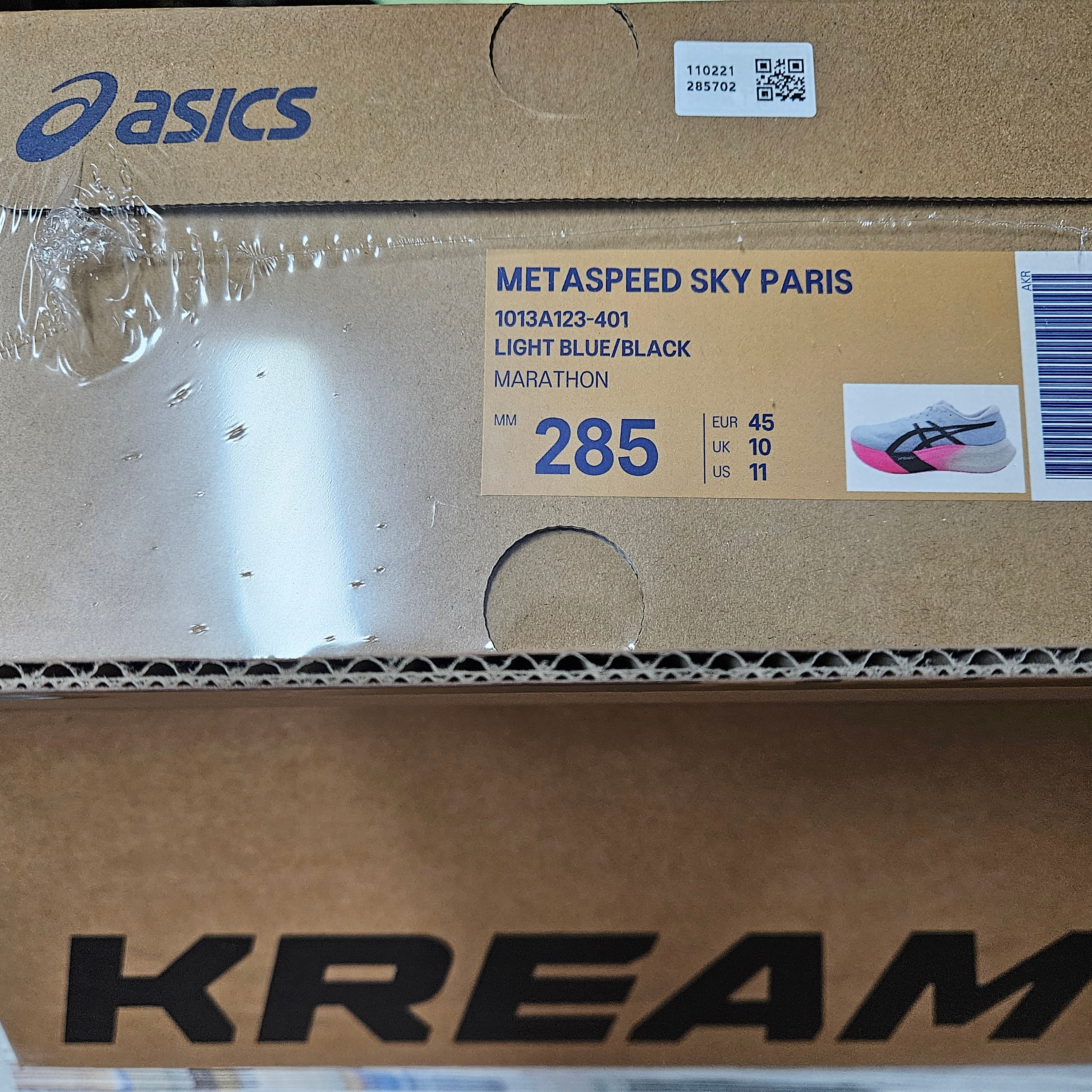 Asics Metaspeed Sky Paris Light Blue Black 착용 스타일 - 1