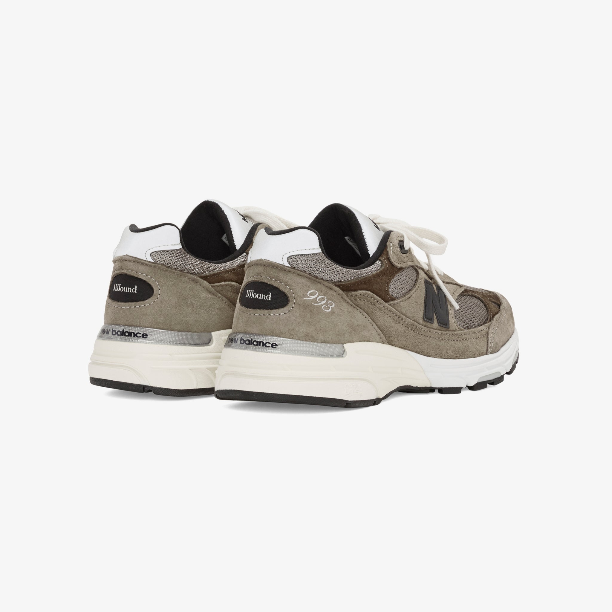 New Balance x JJJJound 993 Made in USA Mushroom White 착용 스타일 - 5