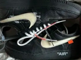 Nike x Off-White Air Force 1 Low Black White 착용 스타일