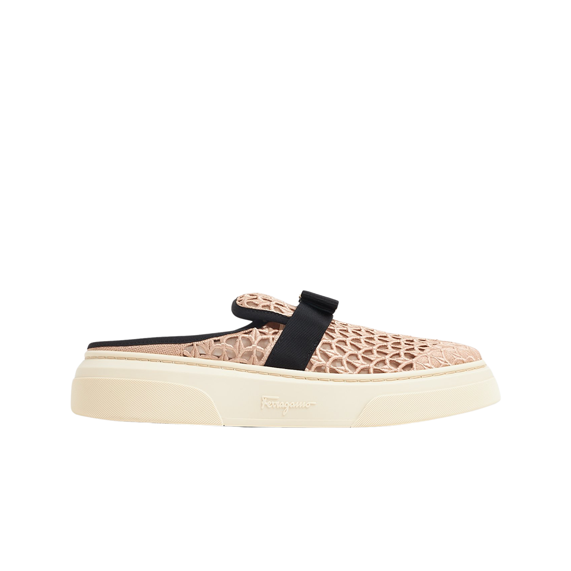 (W) 페라가모 바라 보우 뮬 인디언 핑크((W) Ferragamo Vara Bow Mule Indian Pink)
