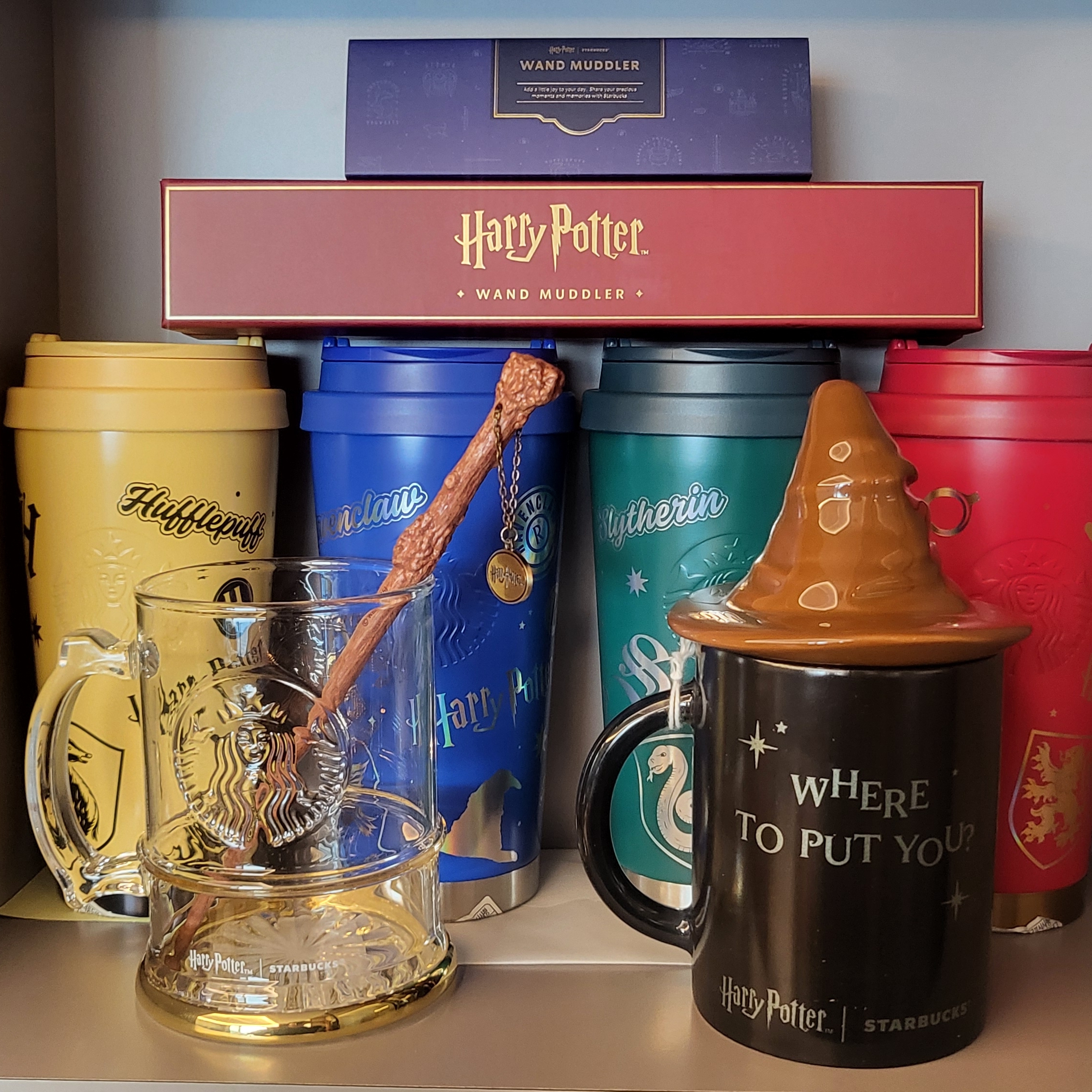 Starbucks x Harry Potter Dormitory Xion Mug (Set of 4), Starbucks x Harry Potter SS Slytherin Elma Tumbler 473ml 착용 스타일