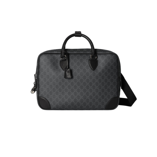 Gucci GG Emblem Medium Briefcase Black