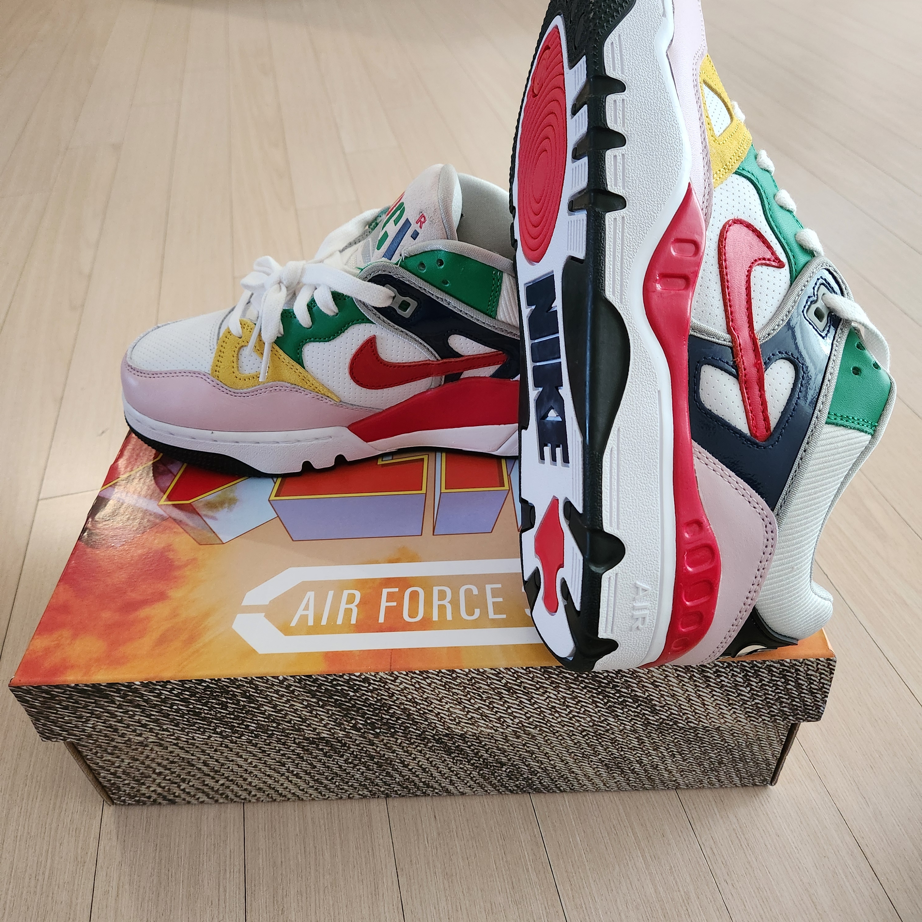 Nike x Nigo Air Force 3 Low SP Blue Void and Tour Yellow 착용 스타일 - 1