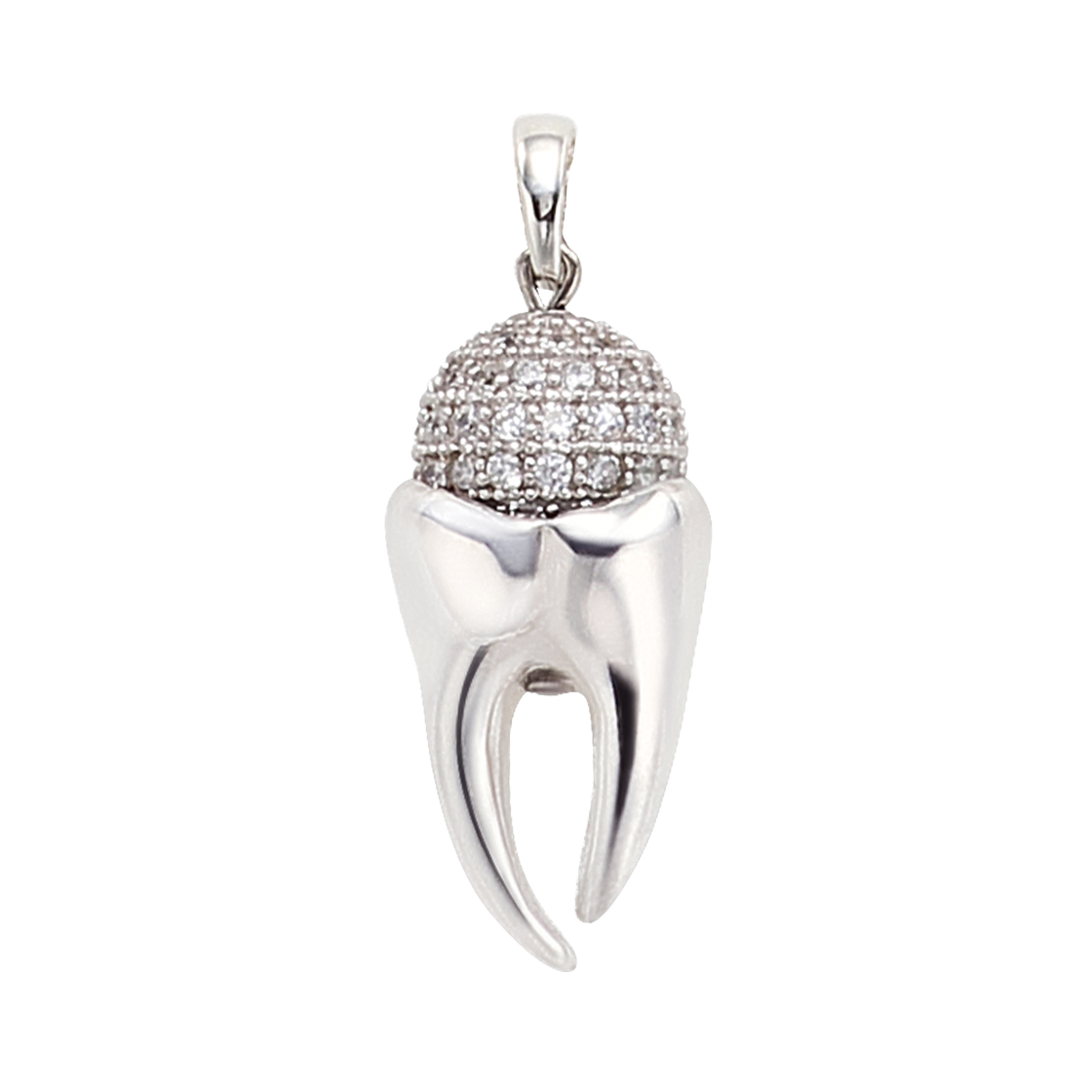티스 네클리스 파베볼 실버(Teeth Necklace Paveball Silver)