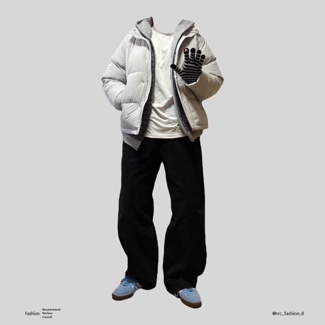 Adidas Spezial Handball Light Blue, DIVEIN Washed Curved Chino Pants Black 착용 스타일 - 1