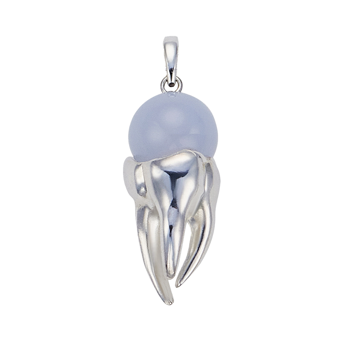 티스 네클리스 블루 캘세더니(Teeth Necklace Blue Chalcedony)