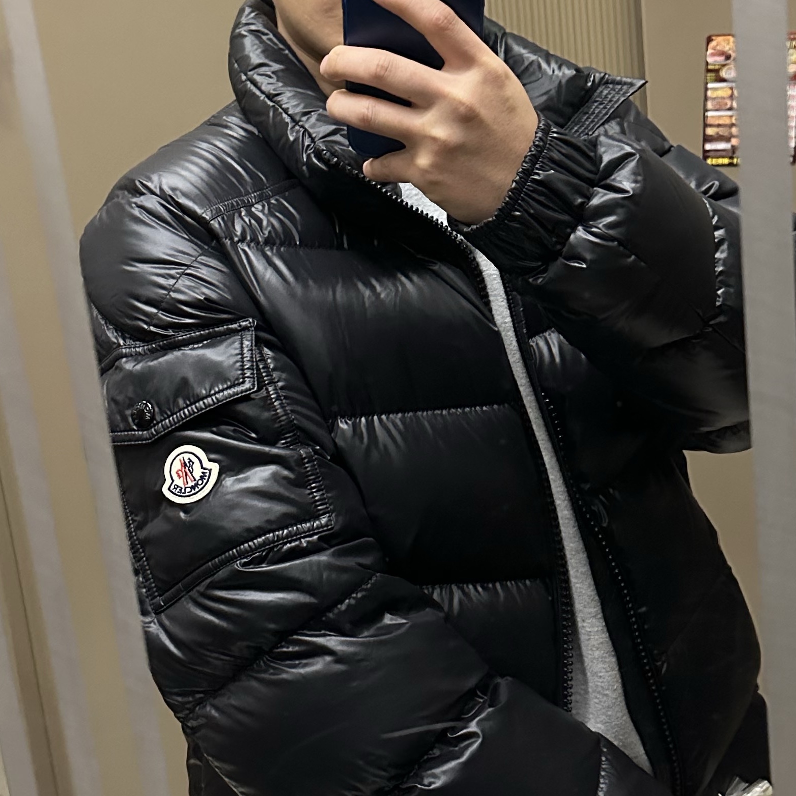 Moncler Maya Short Down Jacket Black - 24FW 착용 스타일