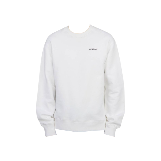 Off-White Wave Outline Diag Slim Crewneck White
