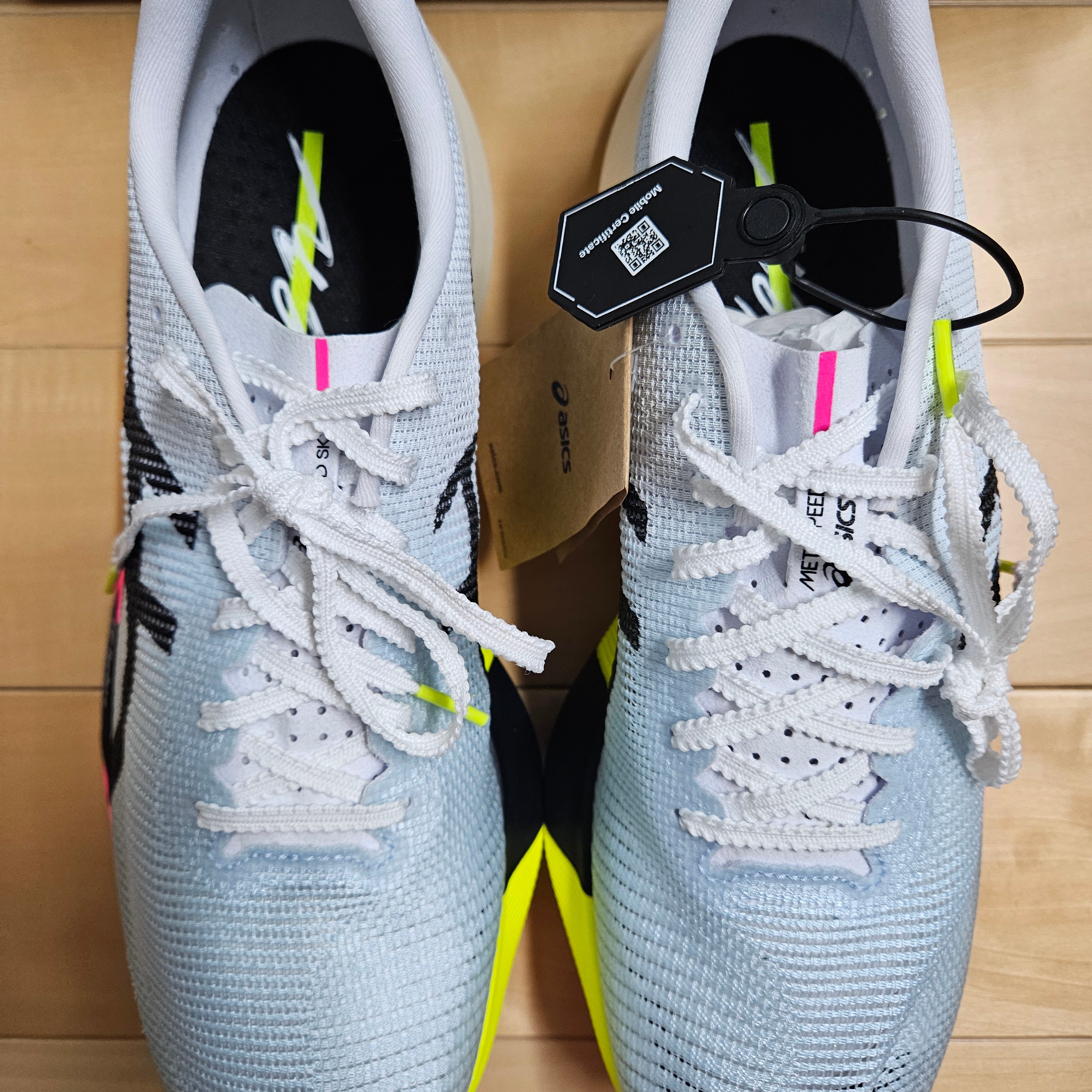 Asics Metaspeed Sky Paris Light Blue Black 착용 스타일 - 9