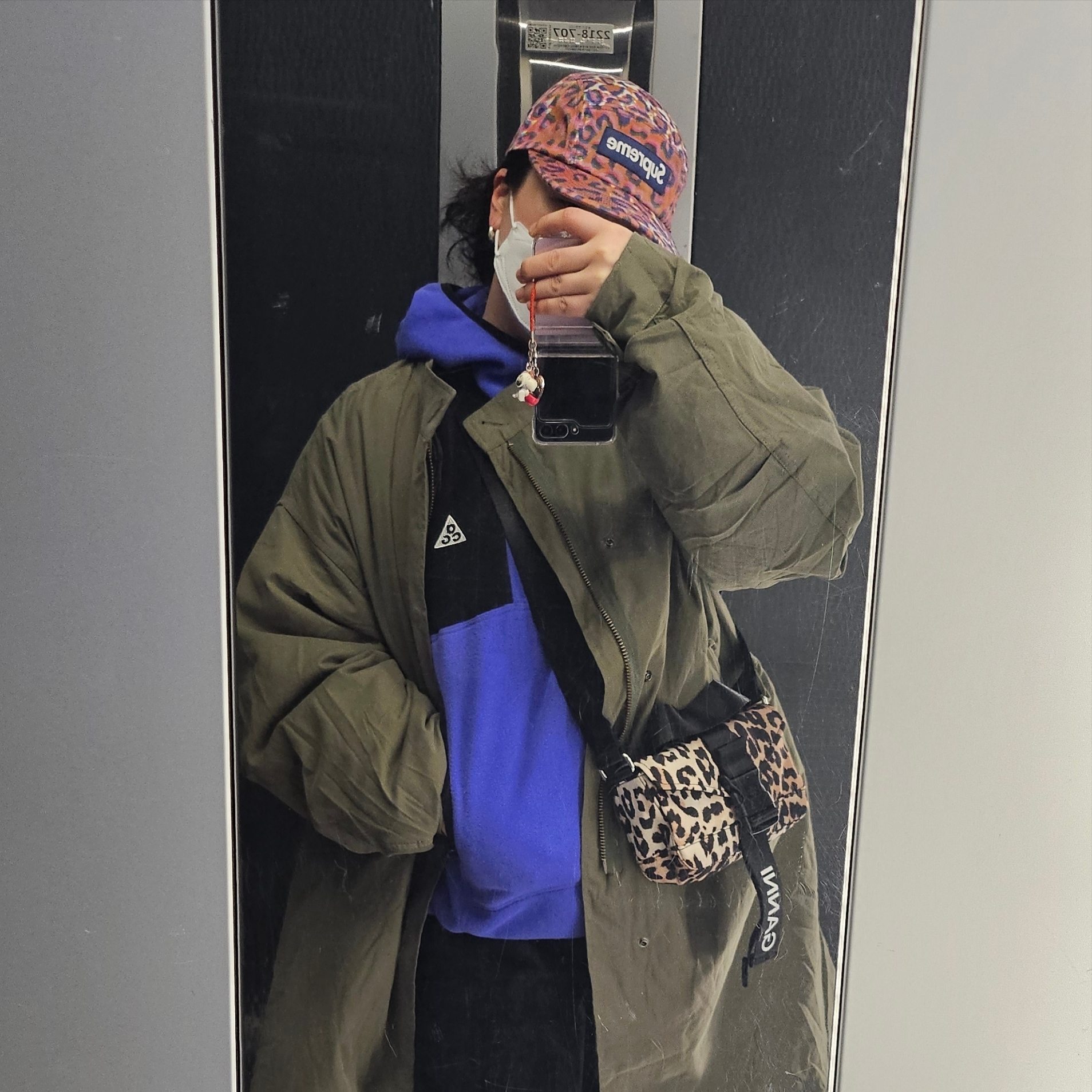 Nike ACG Polartec Wolf Tree Pullover Hoodie Persian Violet - Asia, Supreme Washed Chino Twill Camp Cap Leopard - 24FW 착용 스타일