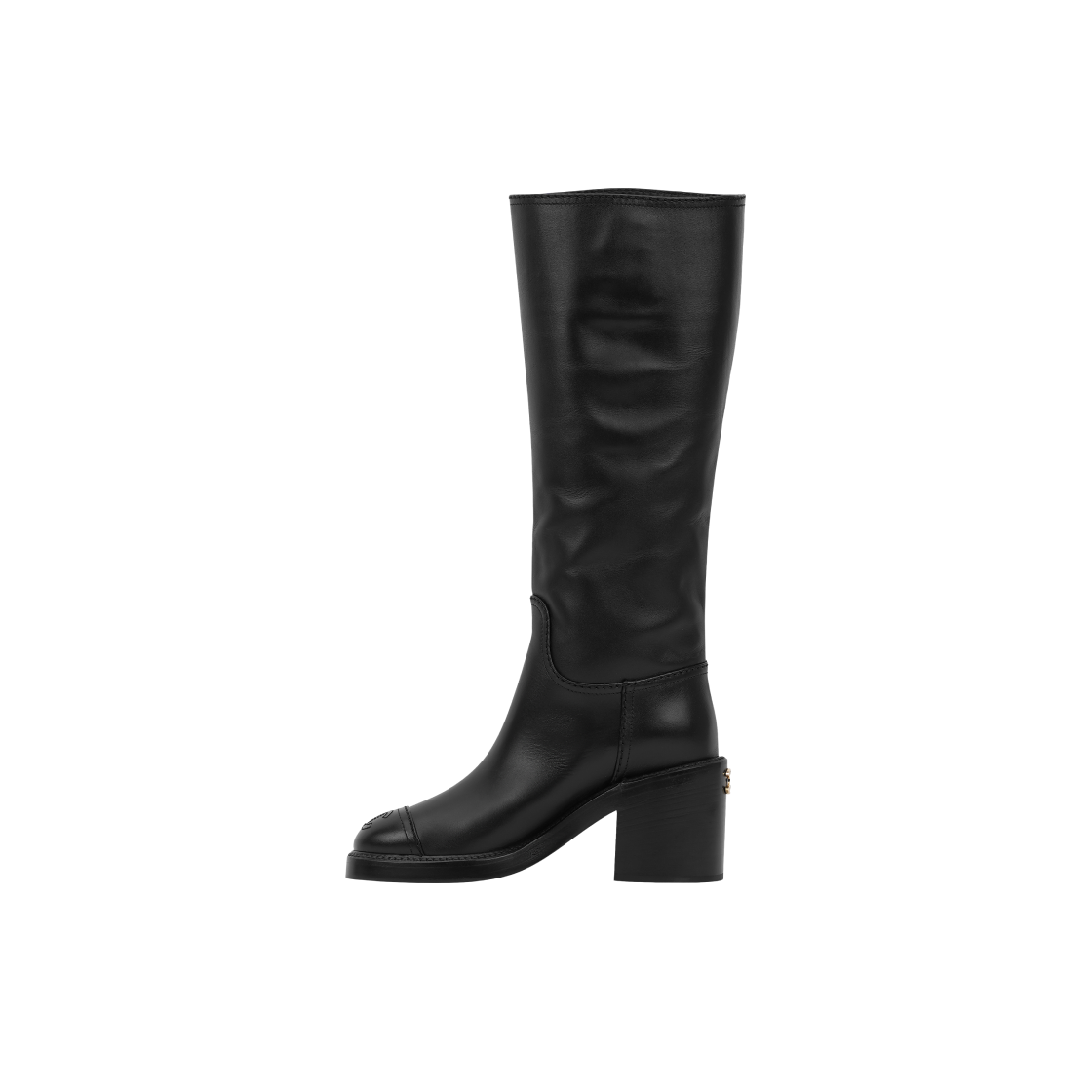(W) 샤넬 하이 부츠 카프스킨 & 블랙((W) Chanel High Boots Calfskin & Black) - 3