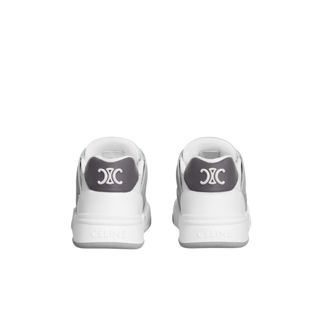 셀린느 트레이너 CT-09 로우 레이스업 스니커 카프스킨 앤 메쉬 옵틱 화이트 그레이(Celine Trainer CT-09 Low Lace-Up Sneaker in Calfskin and Mesh Optic White Grey) - 2