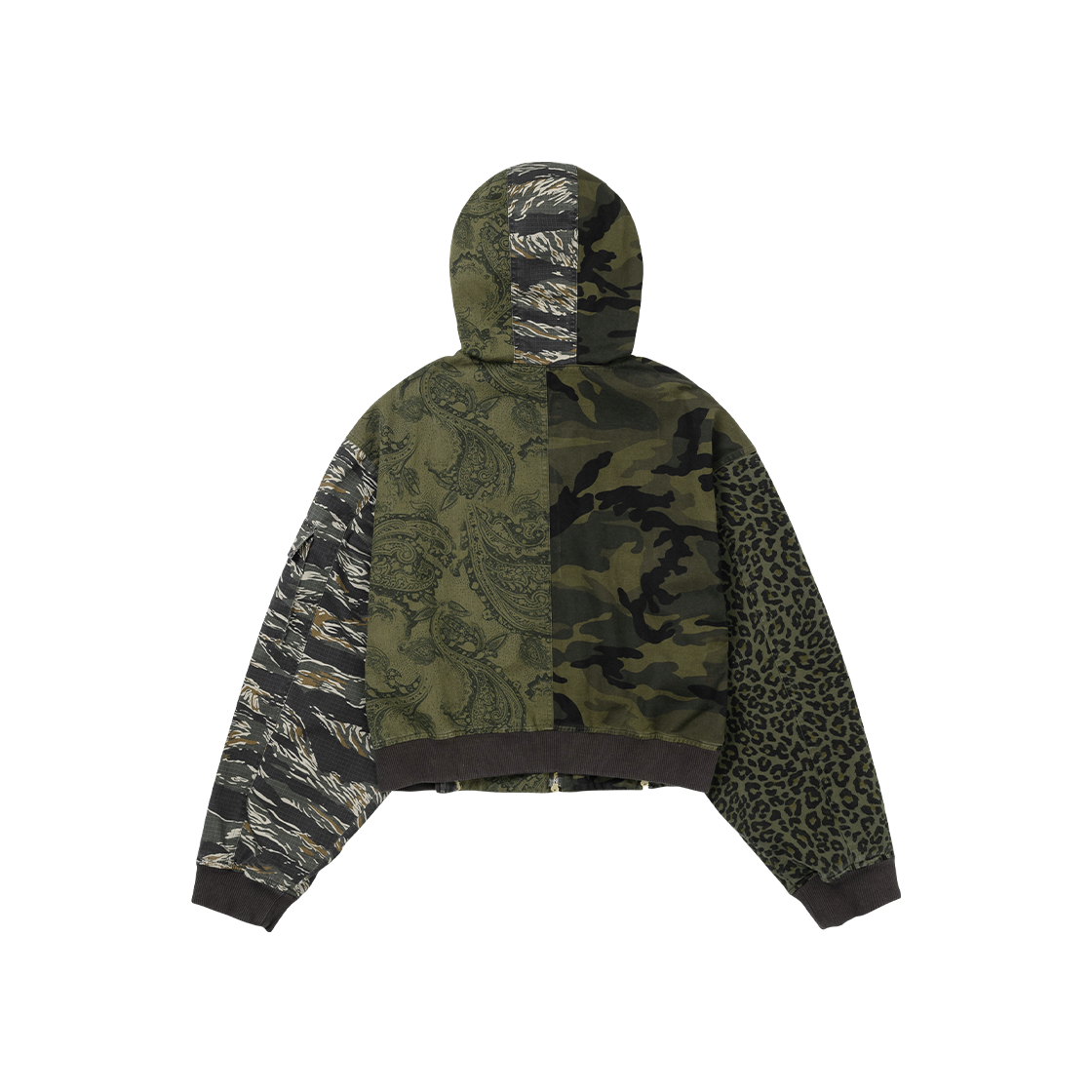 AJ252OT002KH AJOBYAJO Camouflage Zip-Up Hooded Jacket Khaki - #2