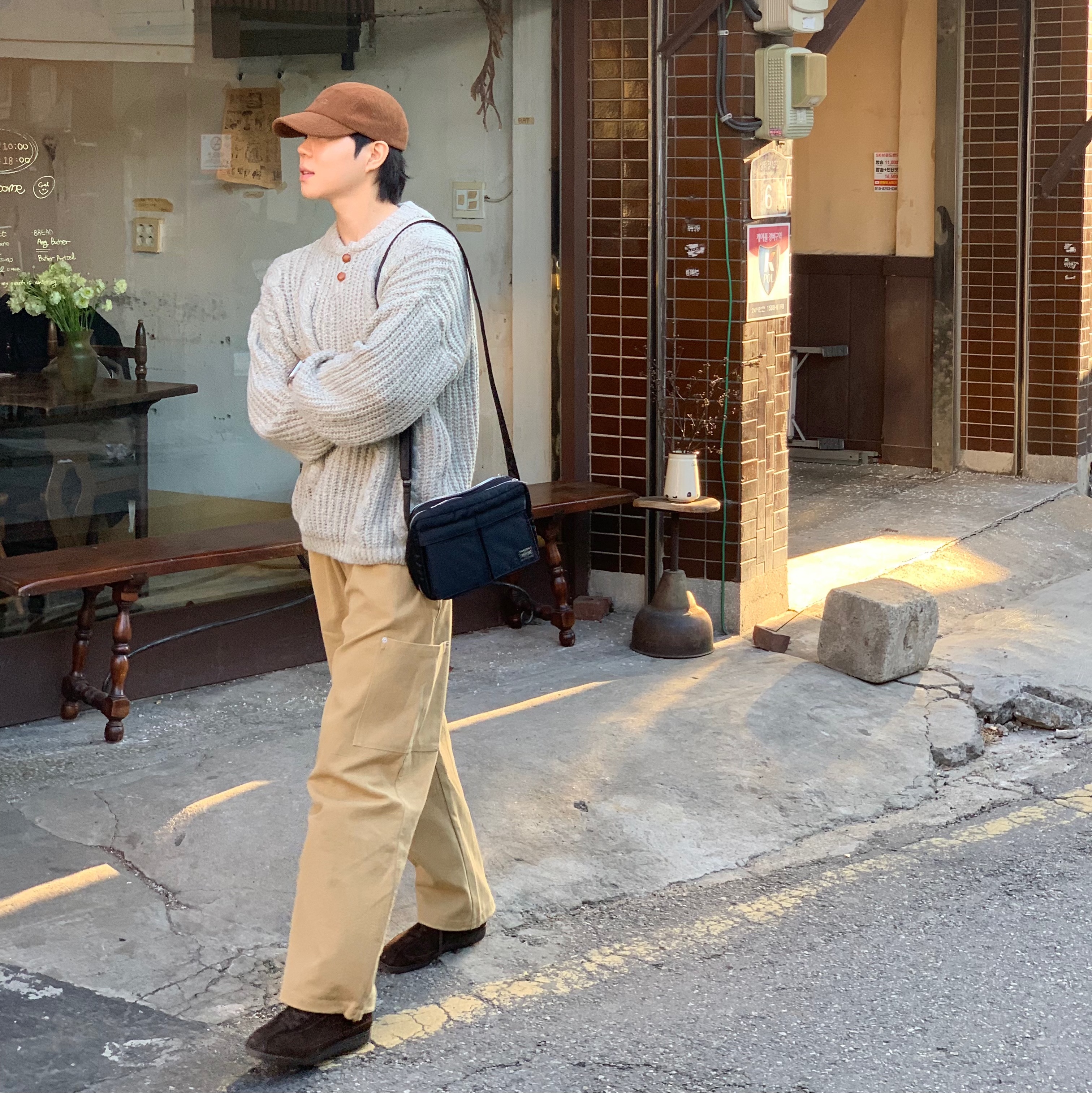 Pemont Dress Charcoal, Porter Tanker Shoulder Bag S Black 착용 스타일 - 1